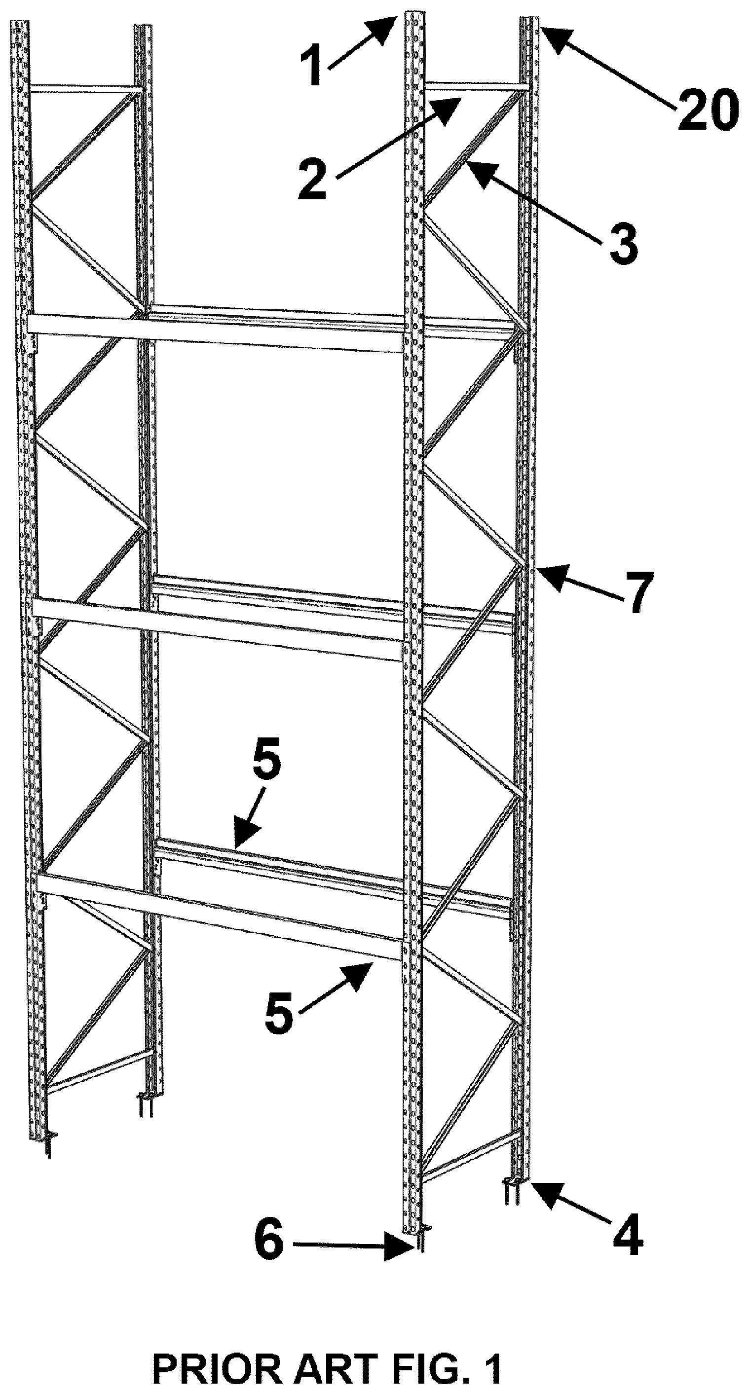 Patent US12139332 — Bolted rack bracket assembly and repair process — Figure 1