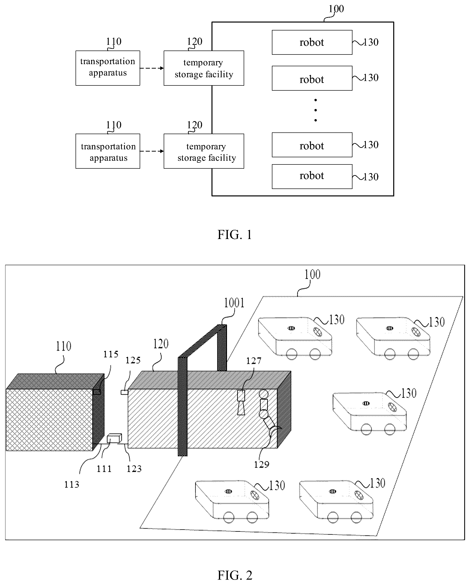 Patent US12139339 — Unmanned distribution system and method — Figure 1