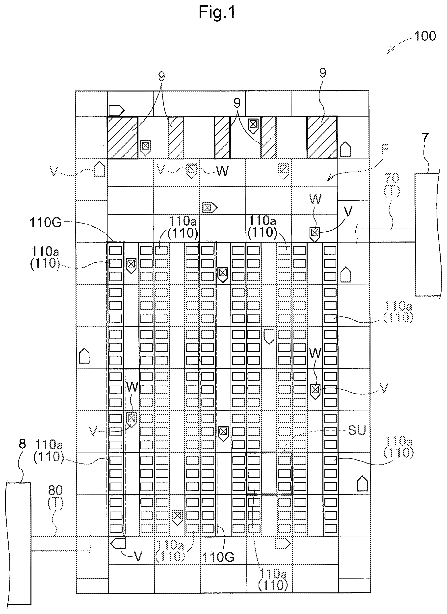 Patent US12139346 — Article transport facility — Figure 1