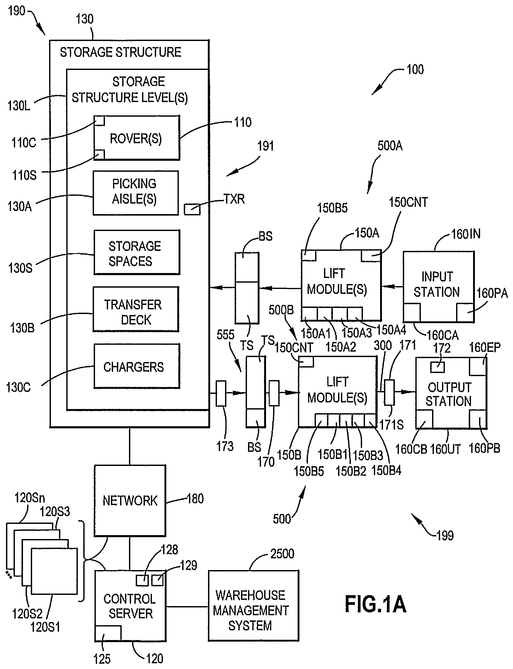 Patent US12139349 — Vertical sequencer for product order fulfillment — Figure 1