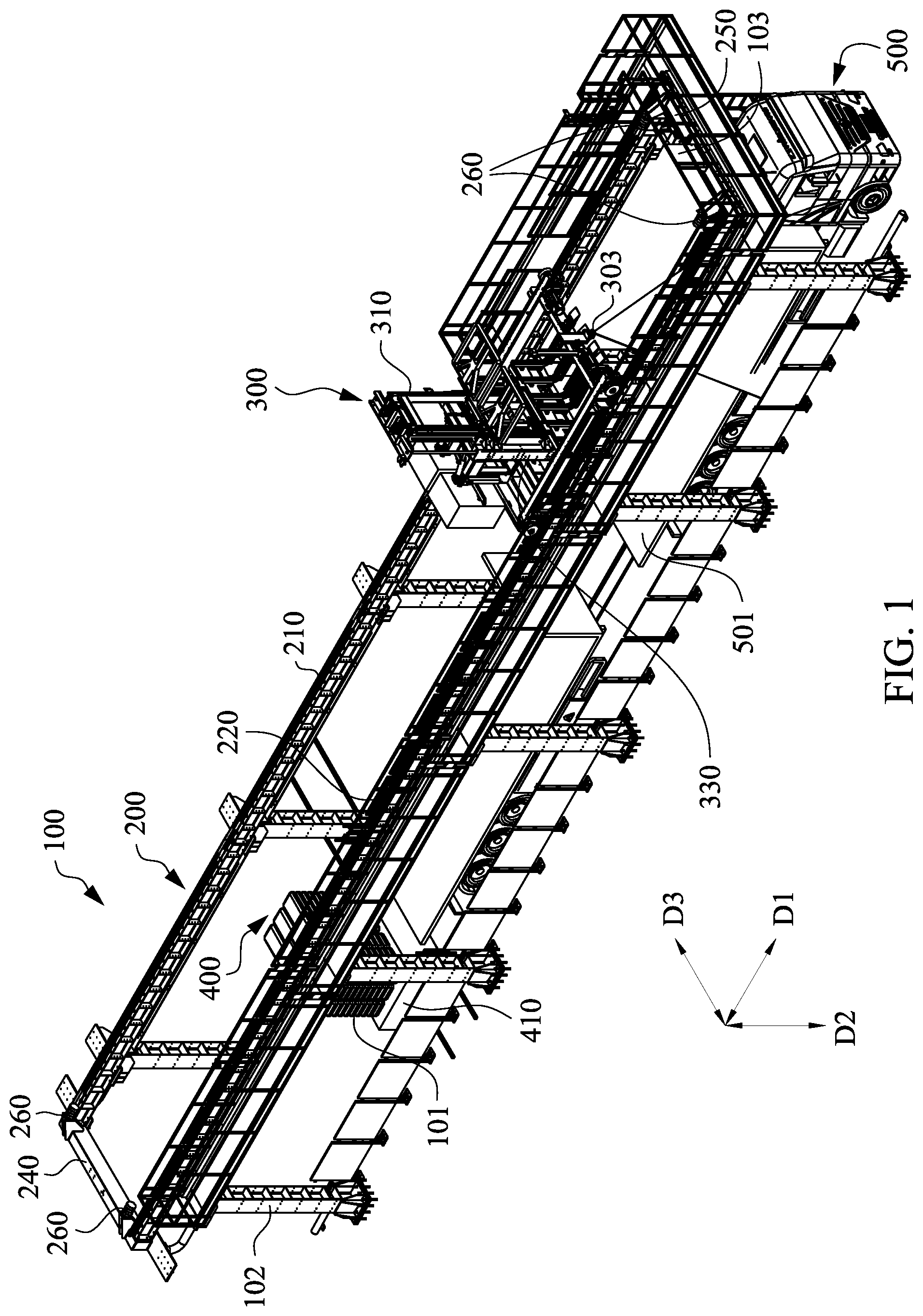 Patent US12139379 — Automatic loading system for vehicles — Figure 1