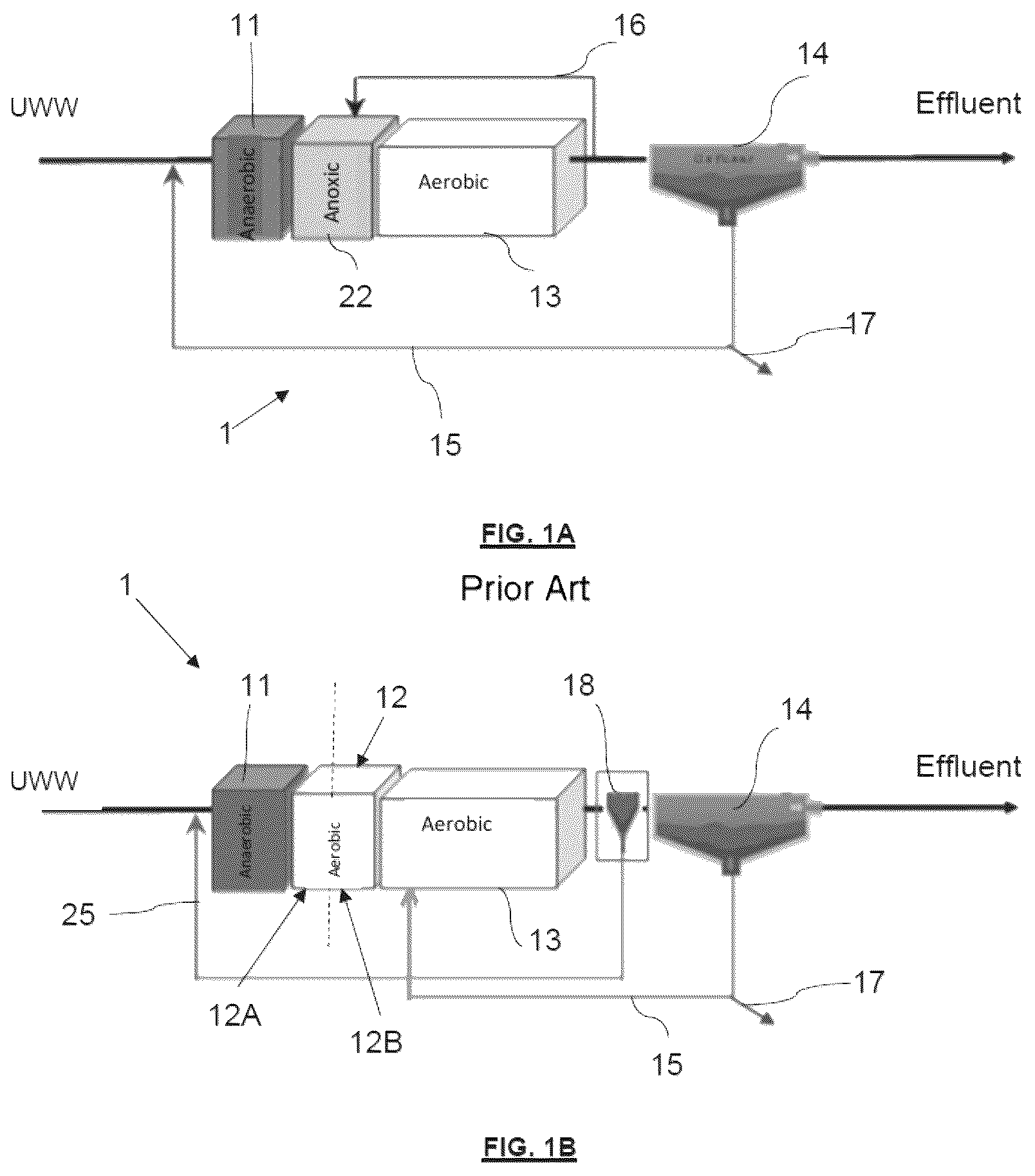 Patent US12139427 — Treatment of wastewater by aerobic granular biomass in continuous flow — Figure 1