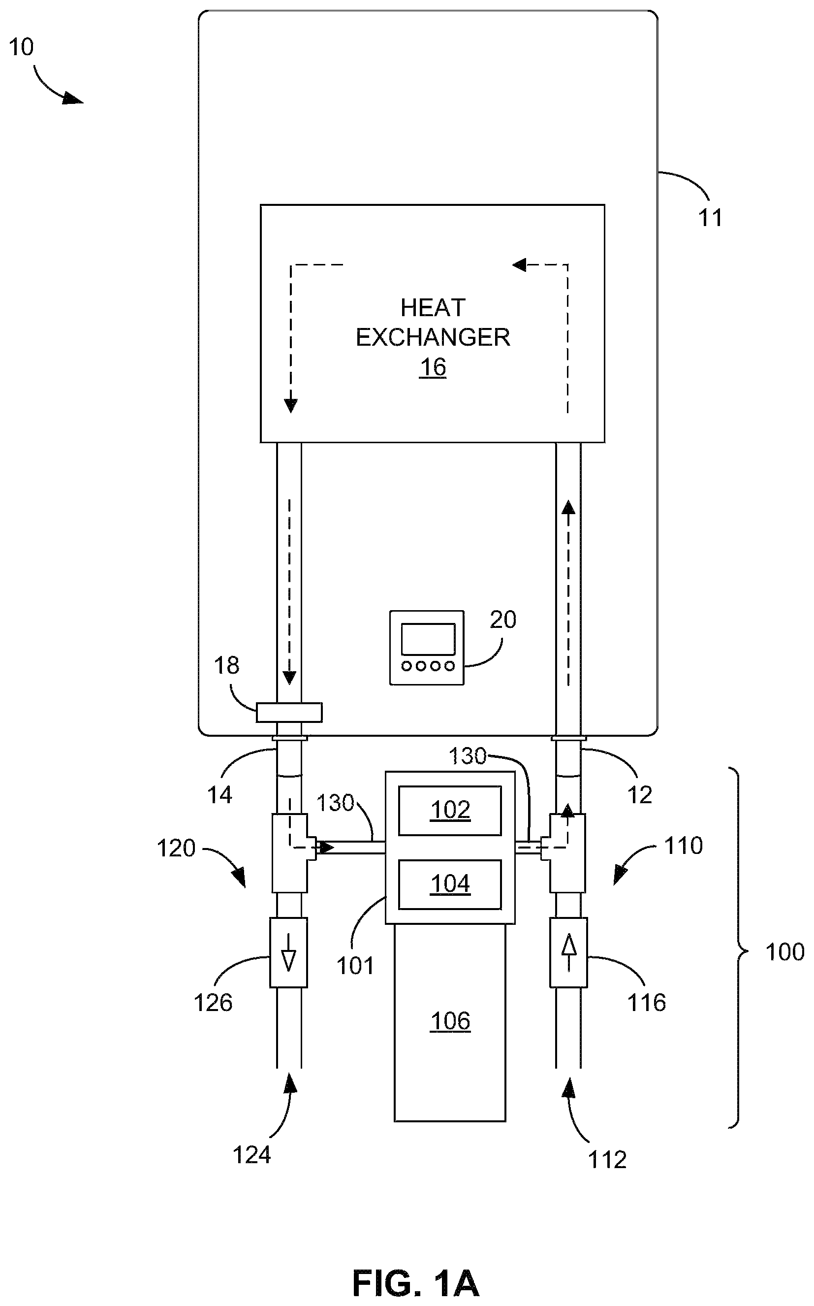 Patent US12139429 — Scaling treatment systems for water heaters — Figure 1