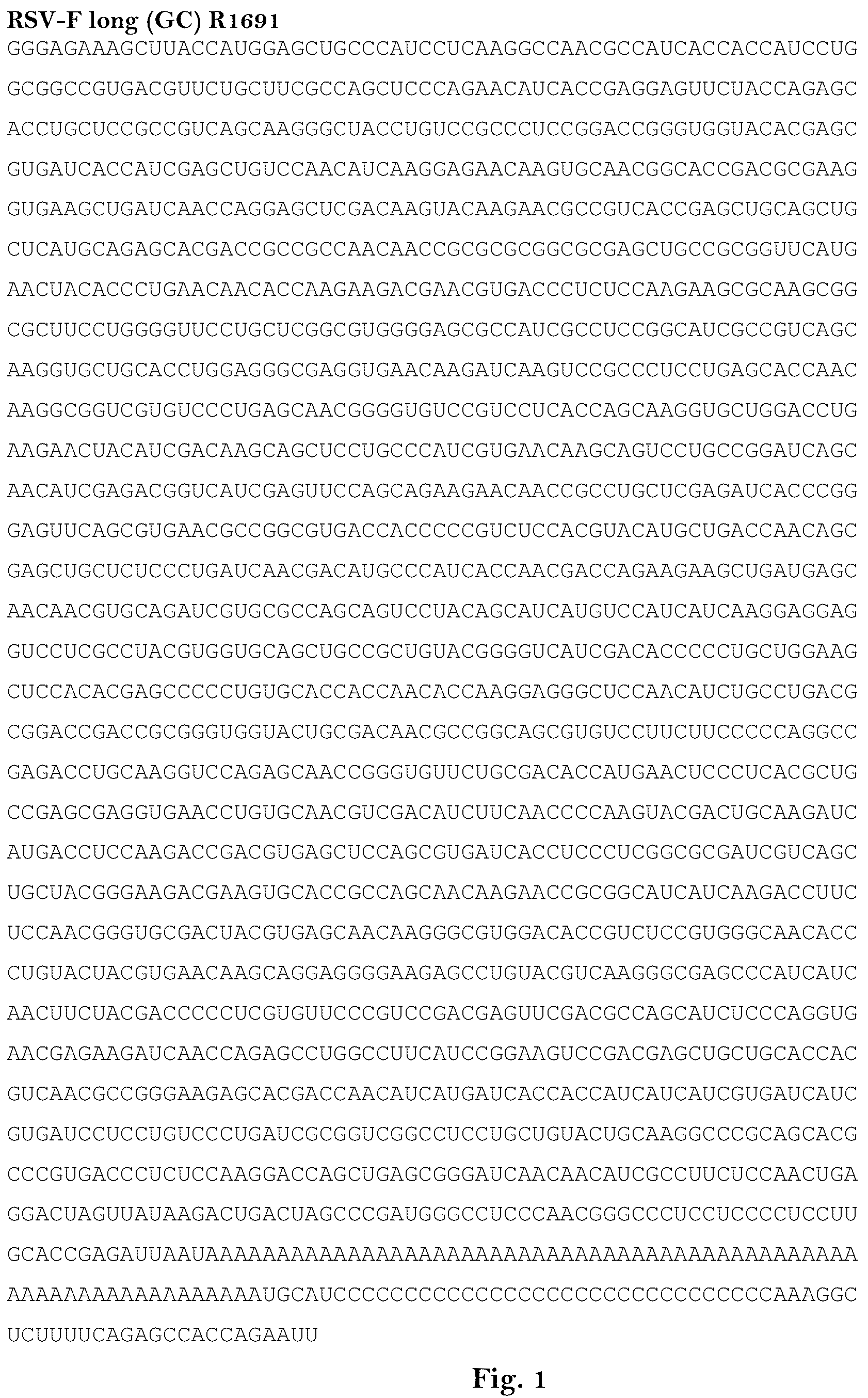 Patent US12139513 — Respiratory syncytial virus (RSV) vaccine — Figure 1