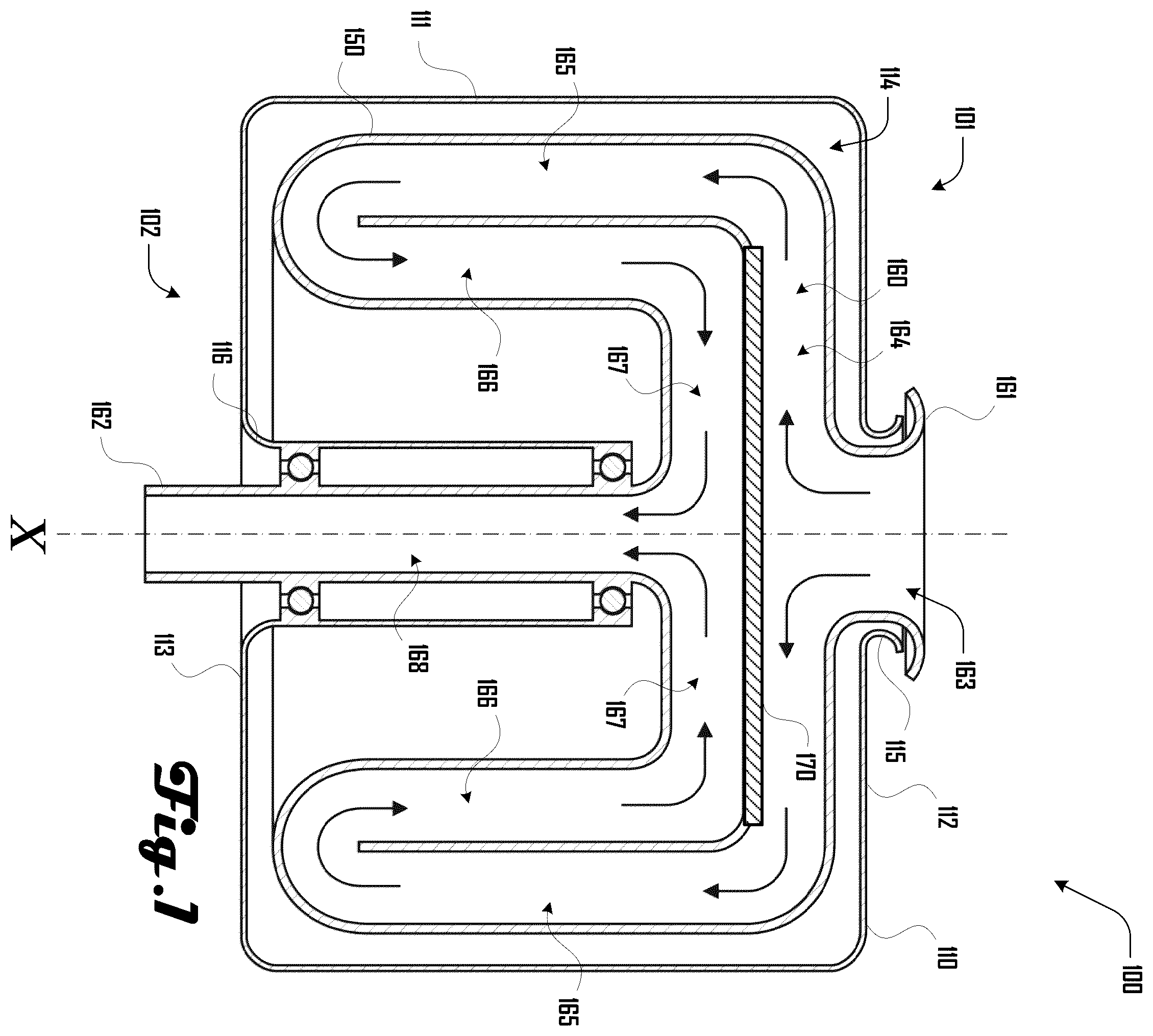Patent US12139677 — Centrifuge reactor system and method — Figure 1