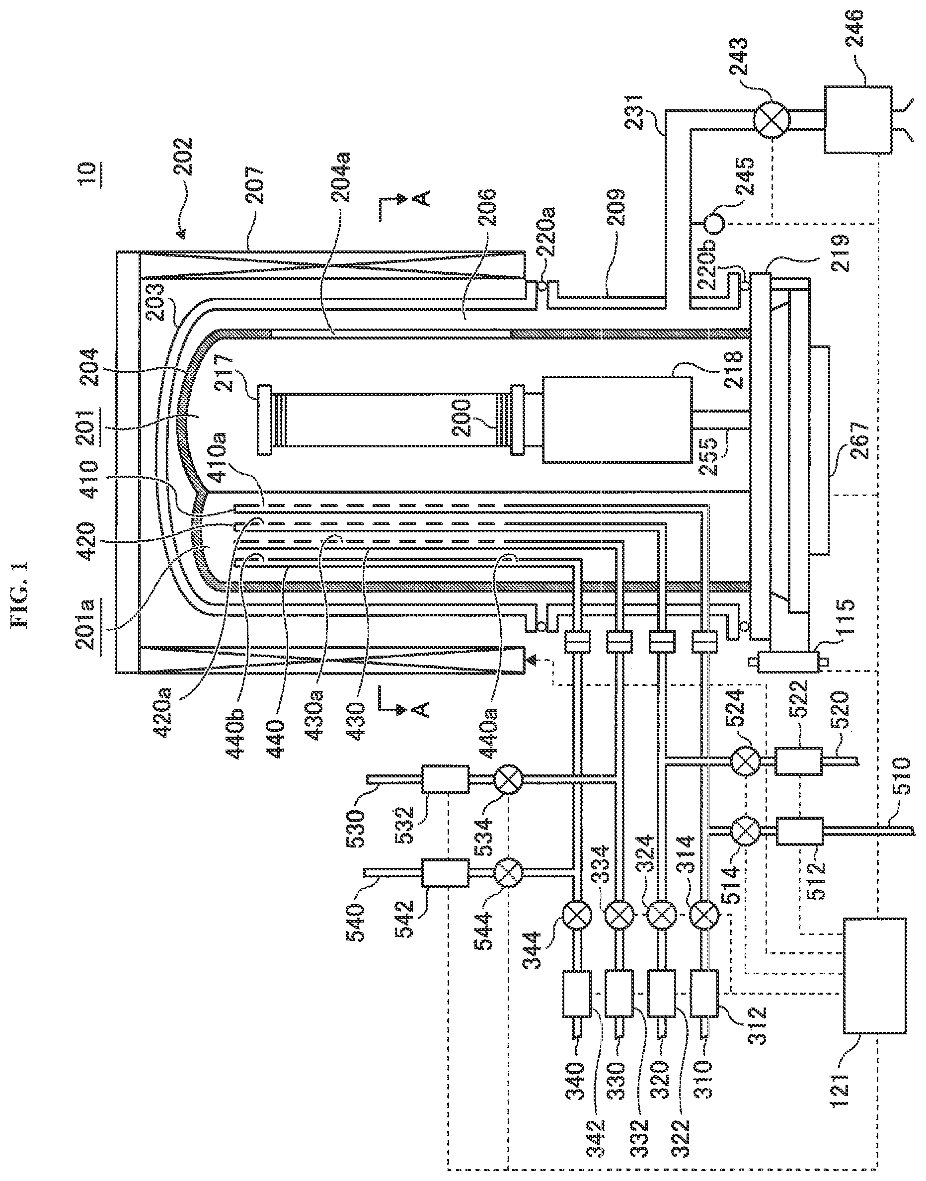 Patent US12139792 — Substrate processing apparatus, substrate processing method, method of manufacturing semiconductor device and non-transitory computer-readable recording medium — Figure 1