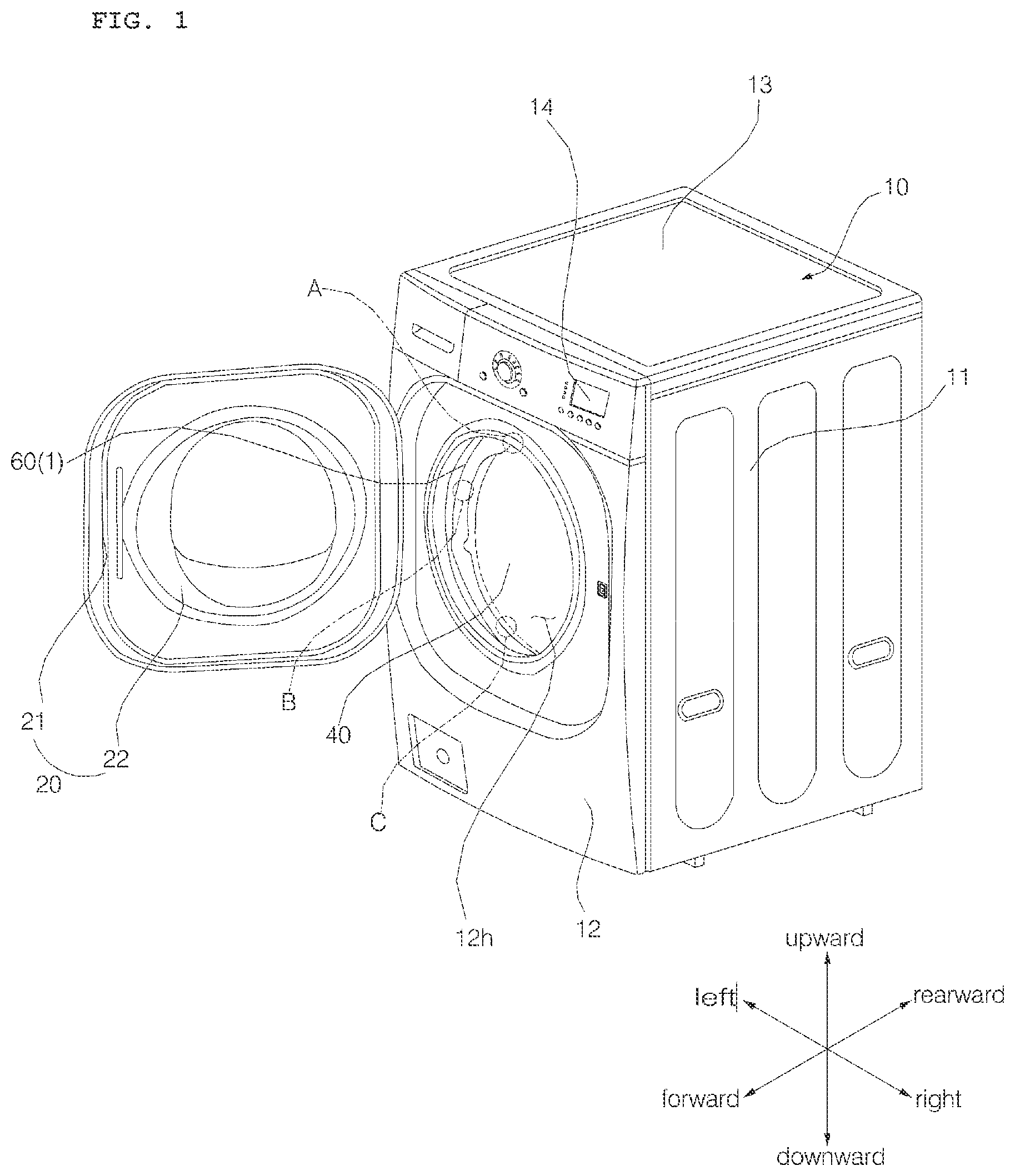 Patent US12139841 — Washing machine — Figure 1