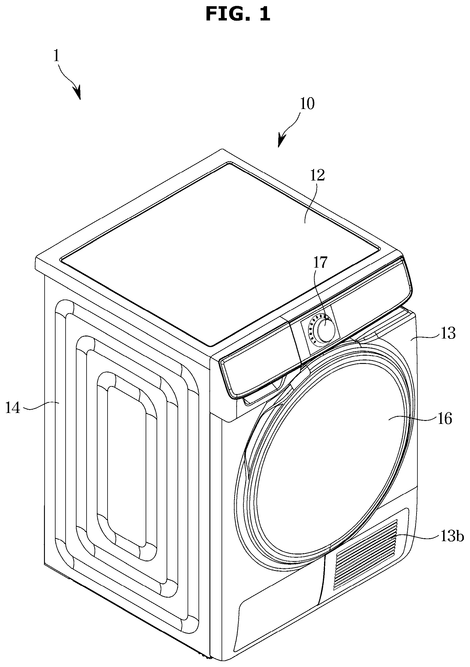 Patent US12139844 — Clothing dryer — Figure 1