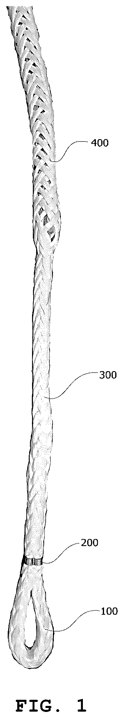 Patent US12139850 — Rope for trawl nets with high-strength eye-splice — Figure 1