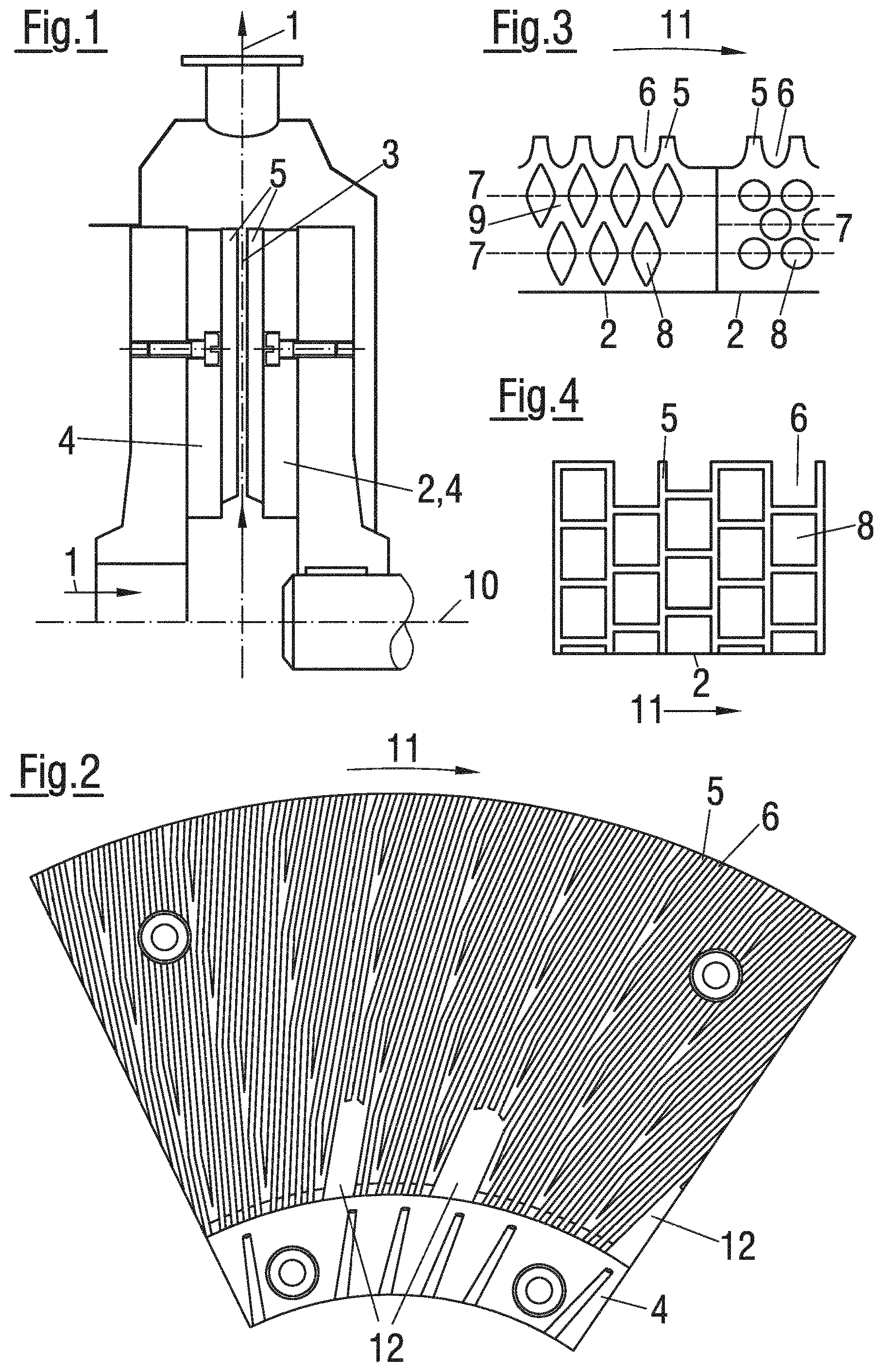 Patent US12139854 — Refiner plate segment — Figure 1