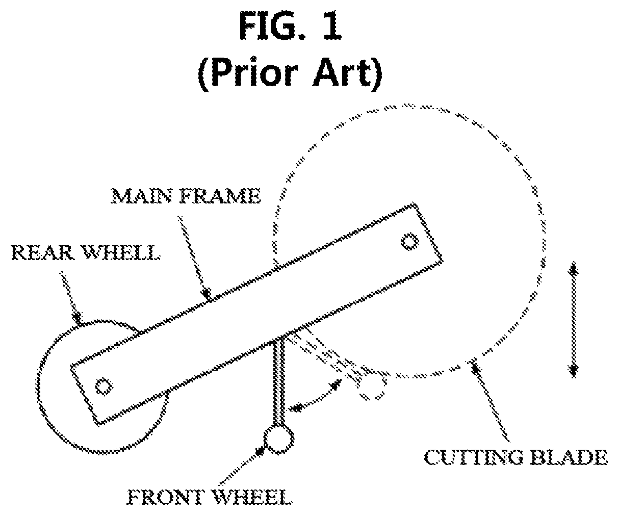 Patent US12139862 Figure 1 – Floor cutting machine having dust collection cover coupled thereto