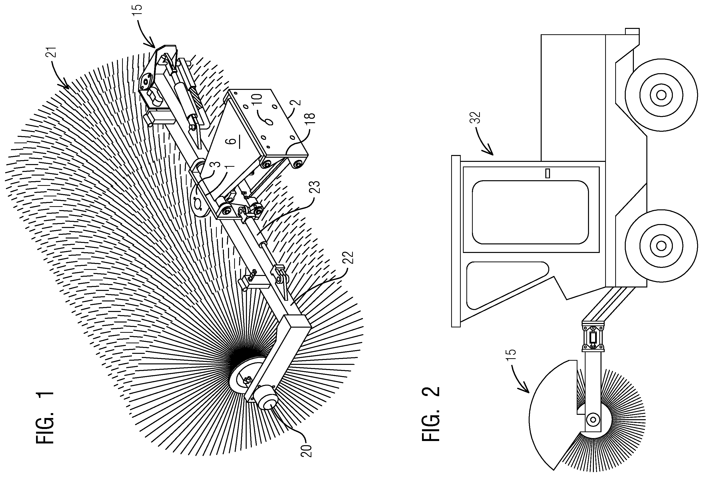Patent US12139865 — Floating brush sweeper — Figure 1