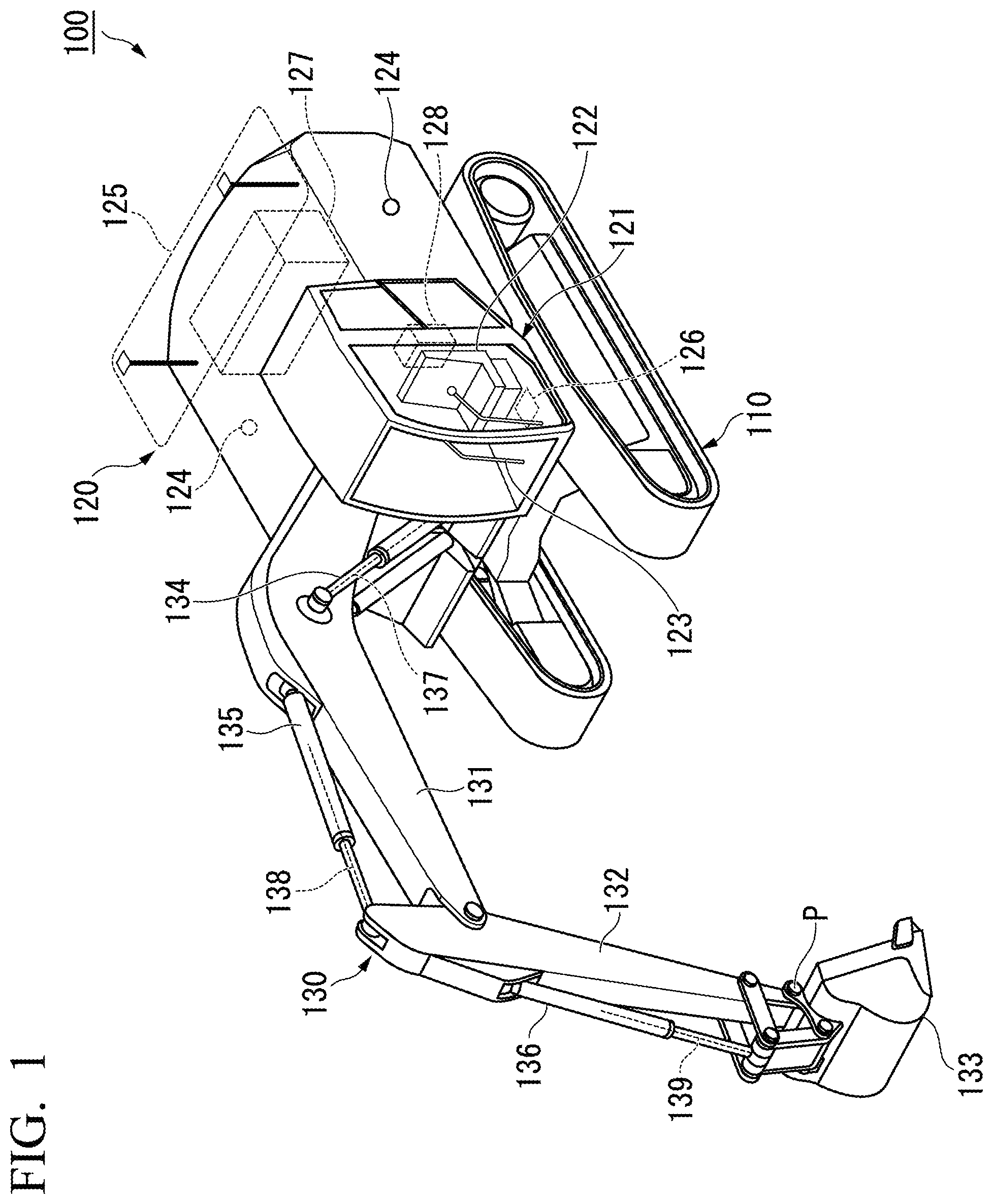 Patent US12139880 Figure 1 – Control device, loading machine, and control method to determine a target azimuth direction