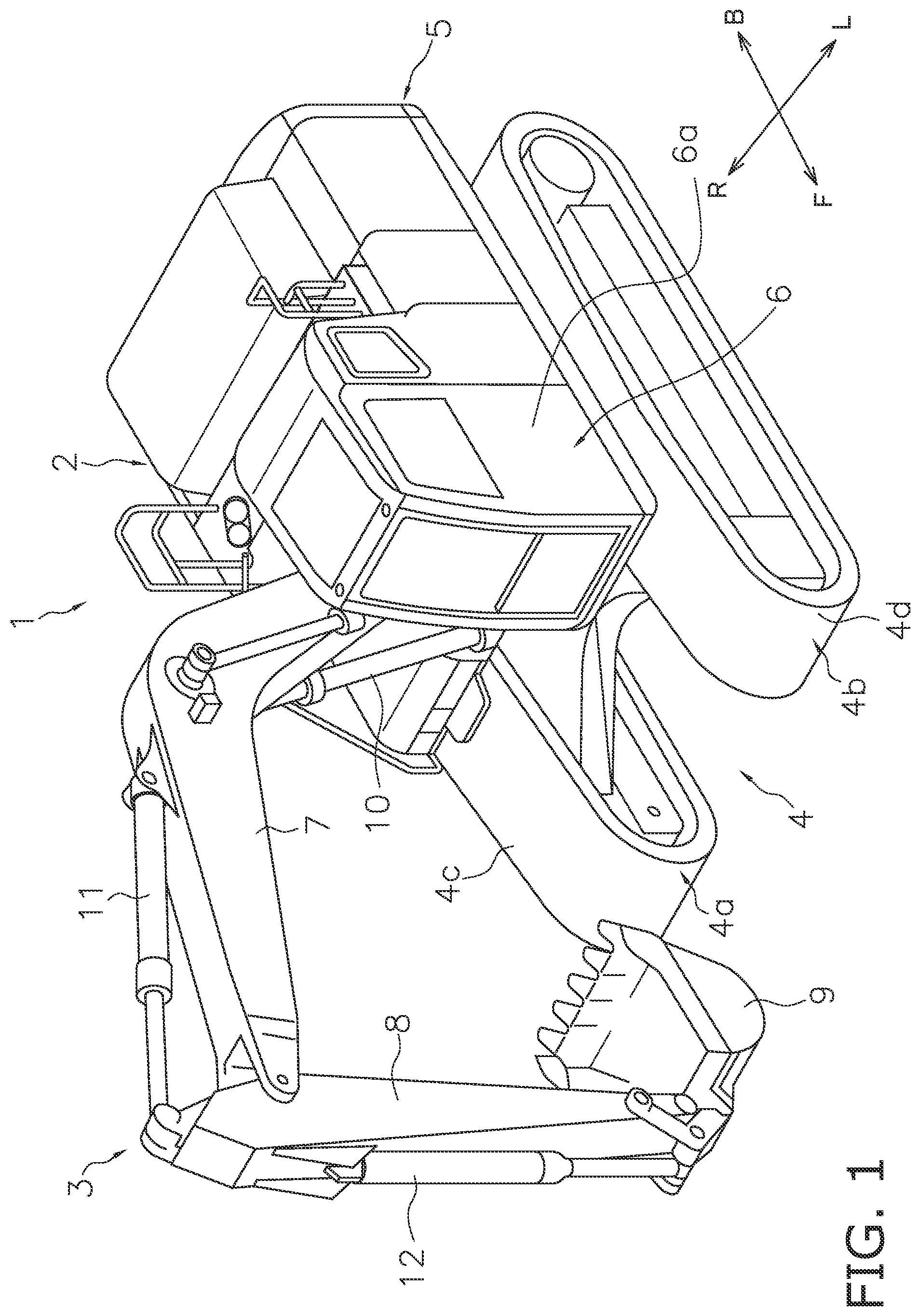 Patent US12139884 — Work vehicle, lever unit, and actuator automatic control method — Figure 1