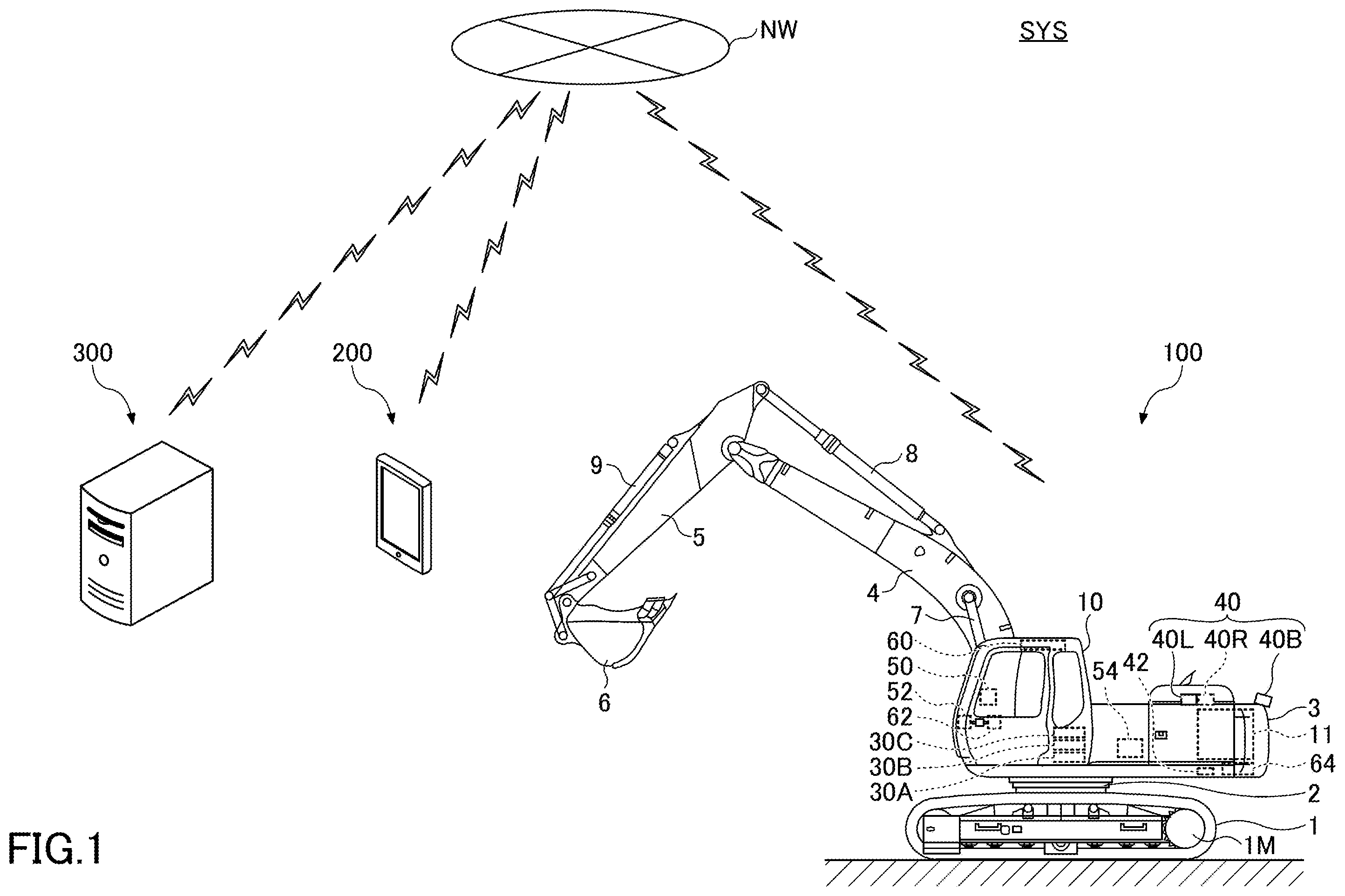 Patent US12139887 — Work machine, information processing apparatus, and information processing method — Figure 1