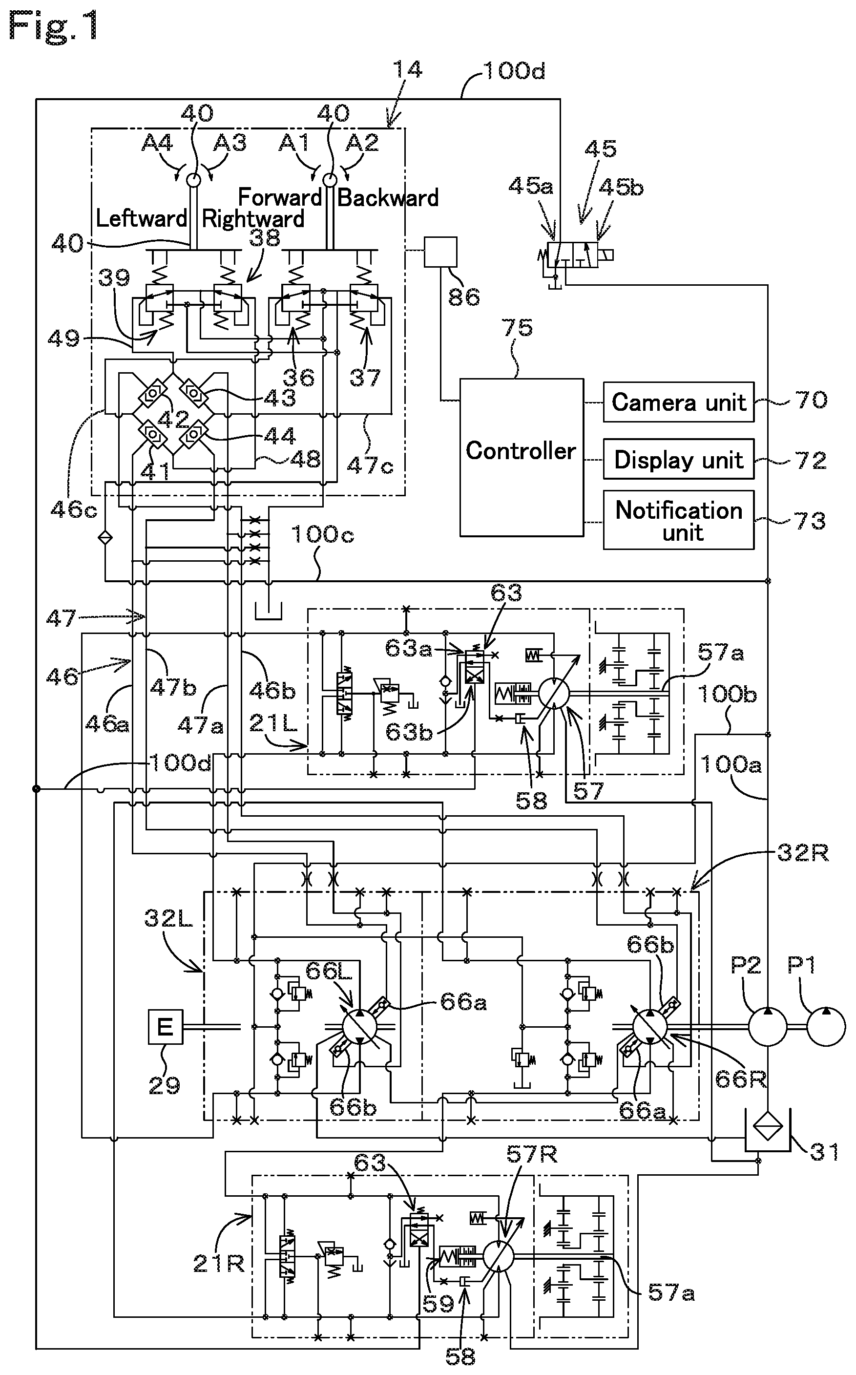Patent US12139888 — Working machine — Figure 1