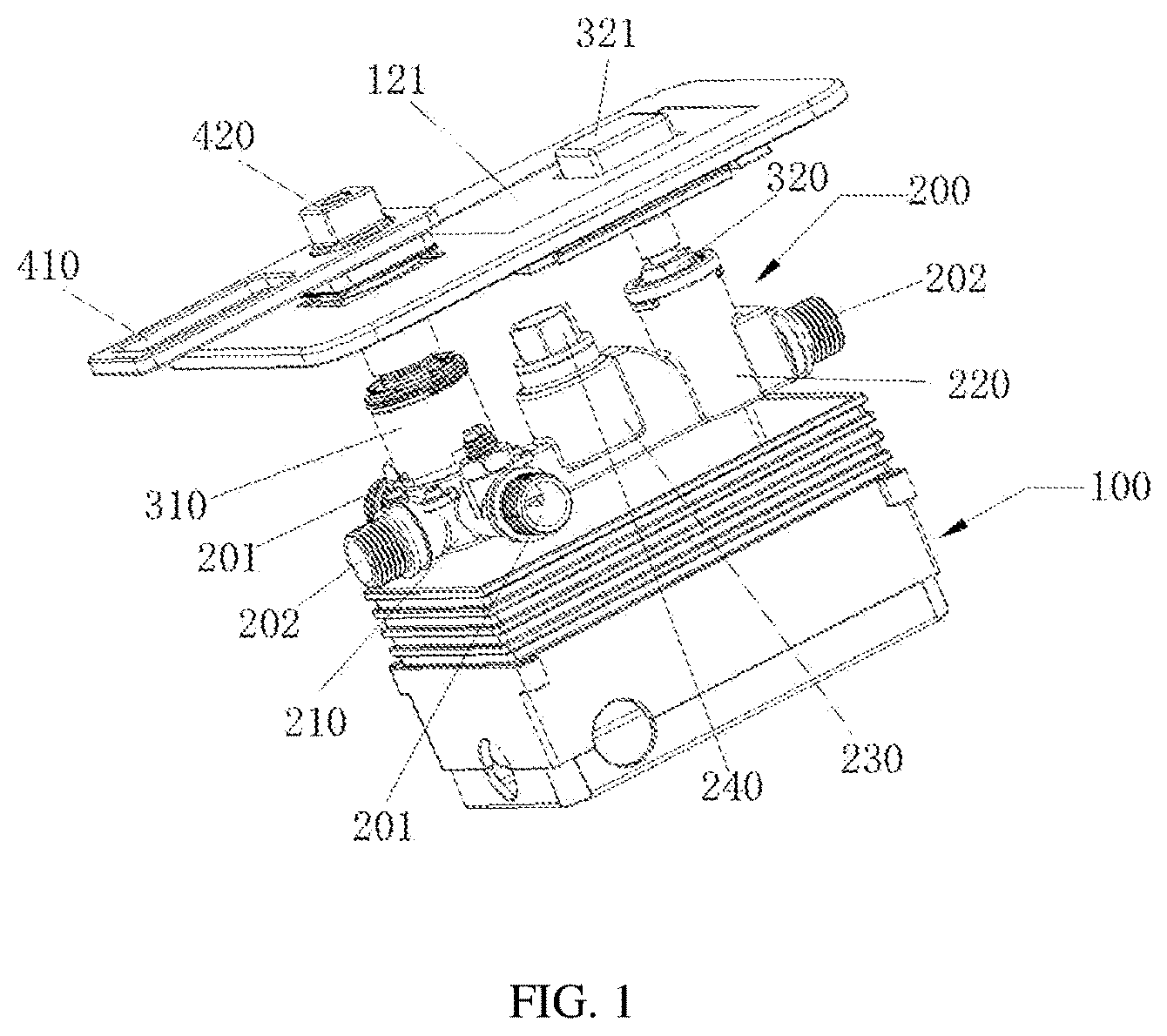 Patent US12139893 — Wall-concealed faucet and shower system — Figure 1