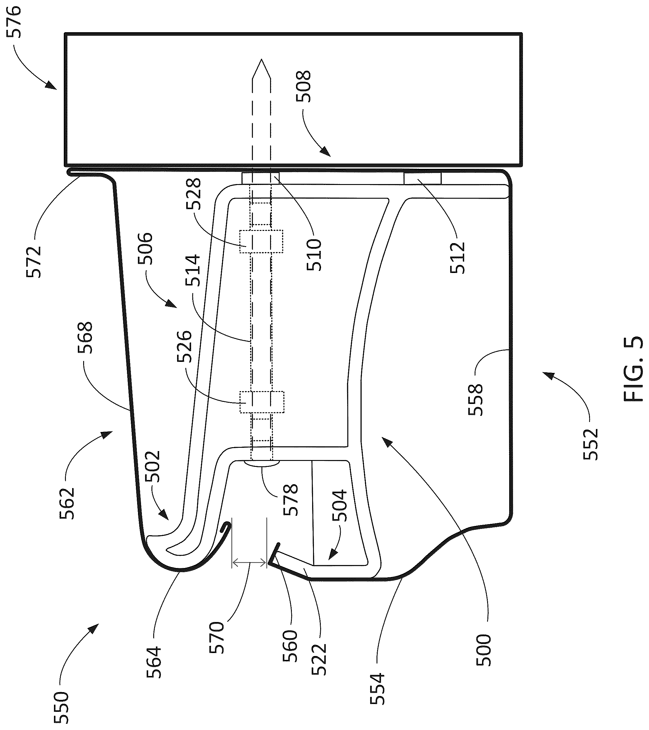 Patent US12139913 Figure 5 – Covered rain gutter system