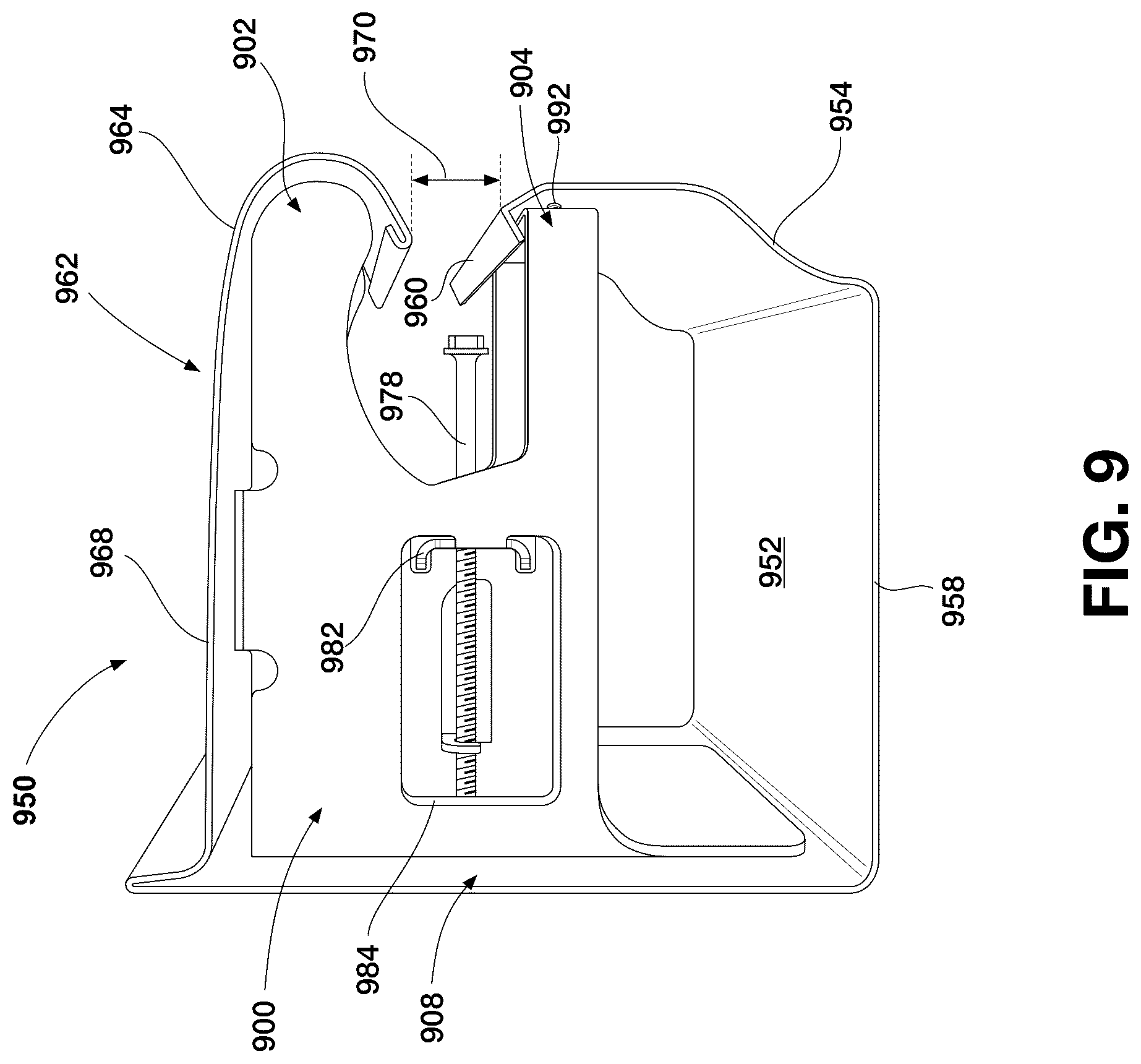 Patent US12139913 Figure 9 – Covered rain gutter system