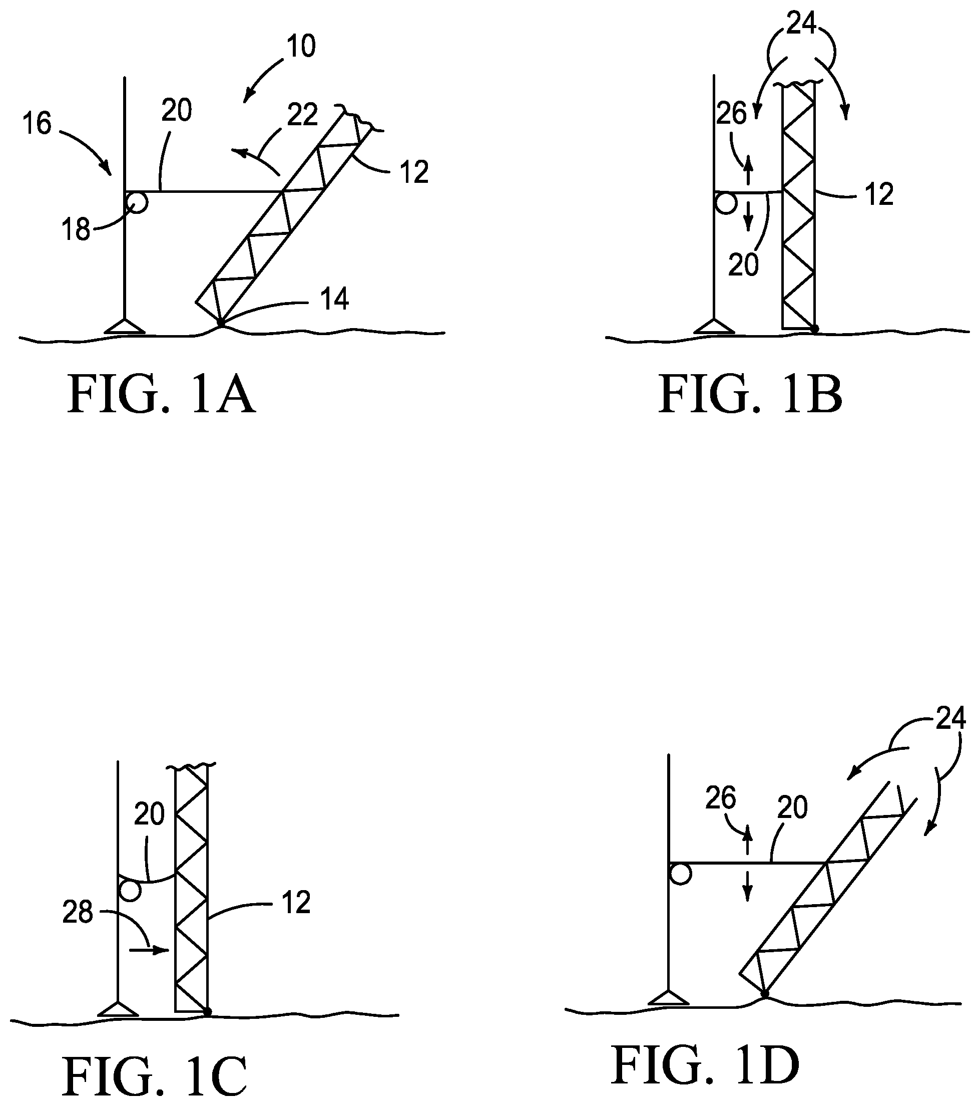 Patent US12139922 — Antenna tower construction/deconstruction stability assemblies and methods — Figure 1