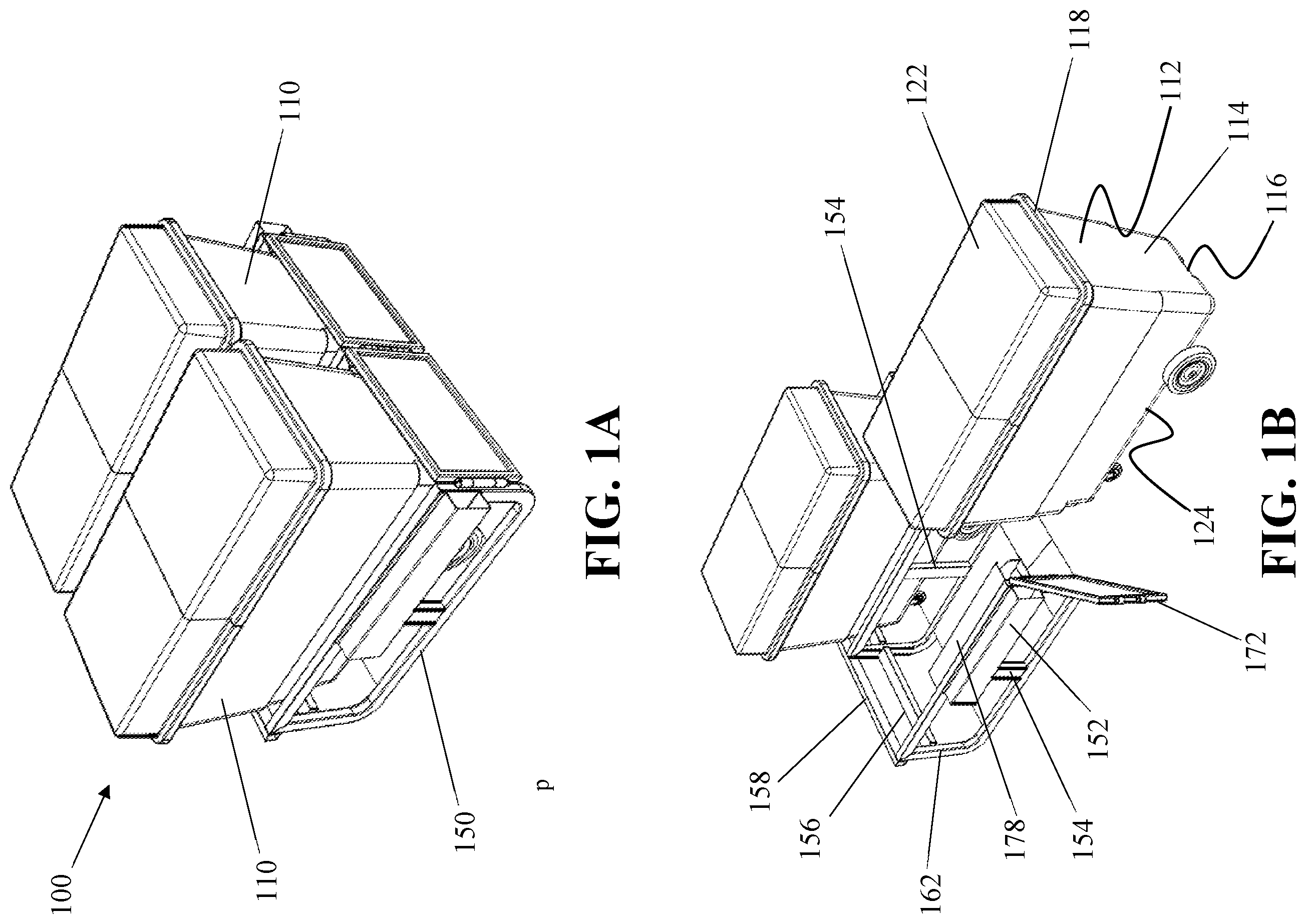 Patent US12139929 — Refuse carts with retention corral — Figure 1
