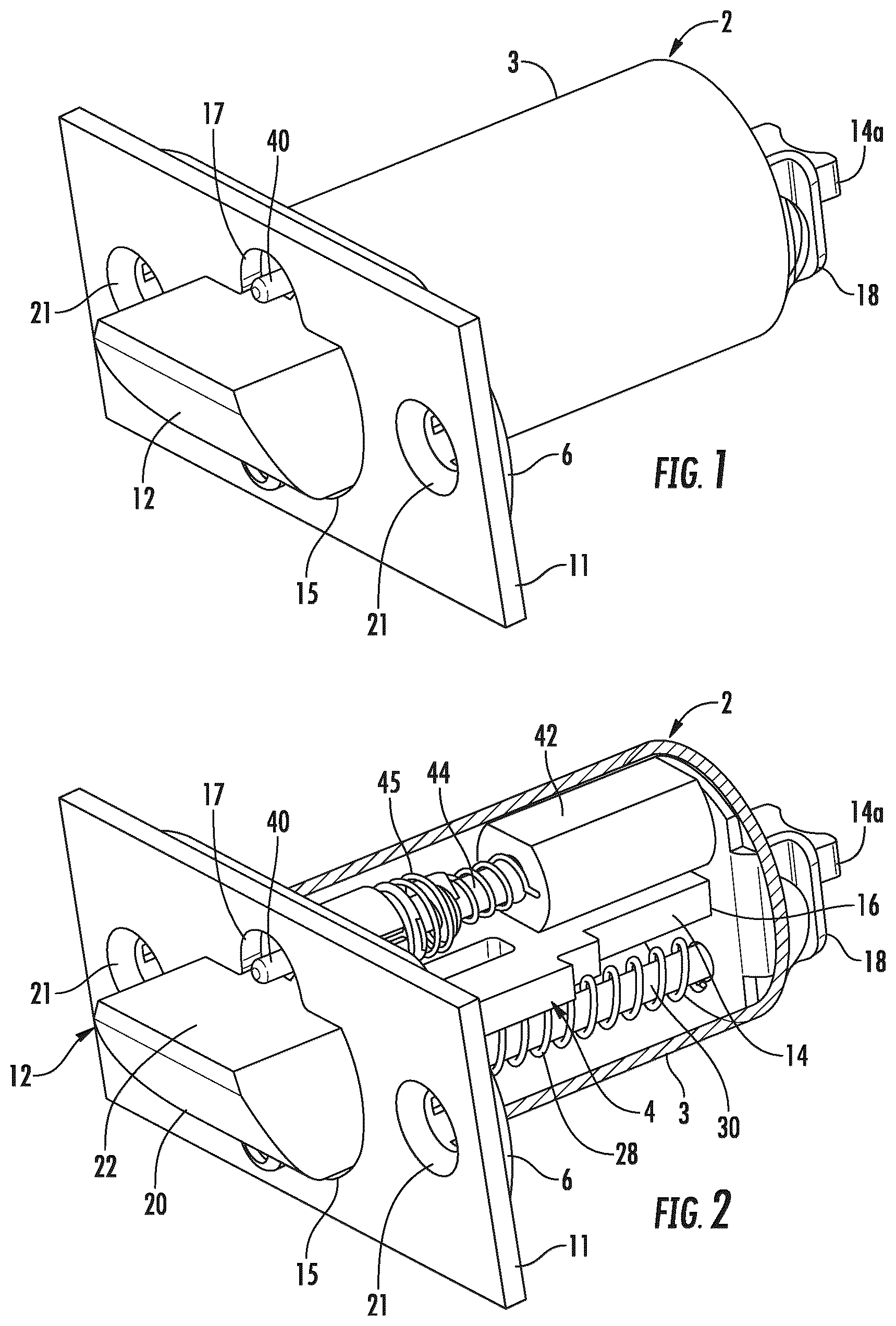 Patent US12139935 — Lock with a lockable push-through latch — Figure 1