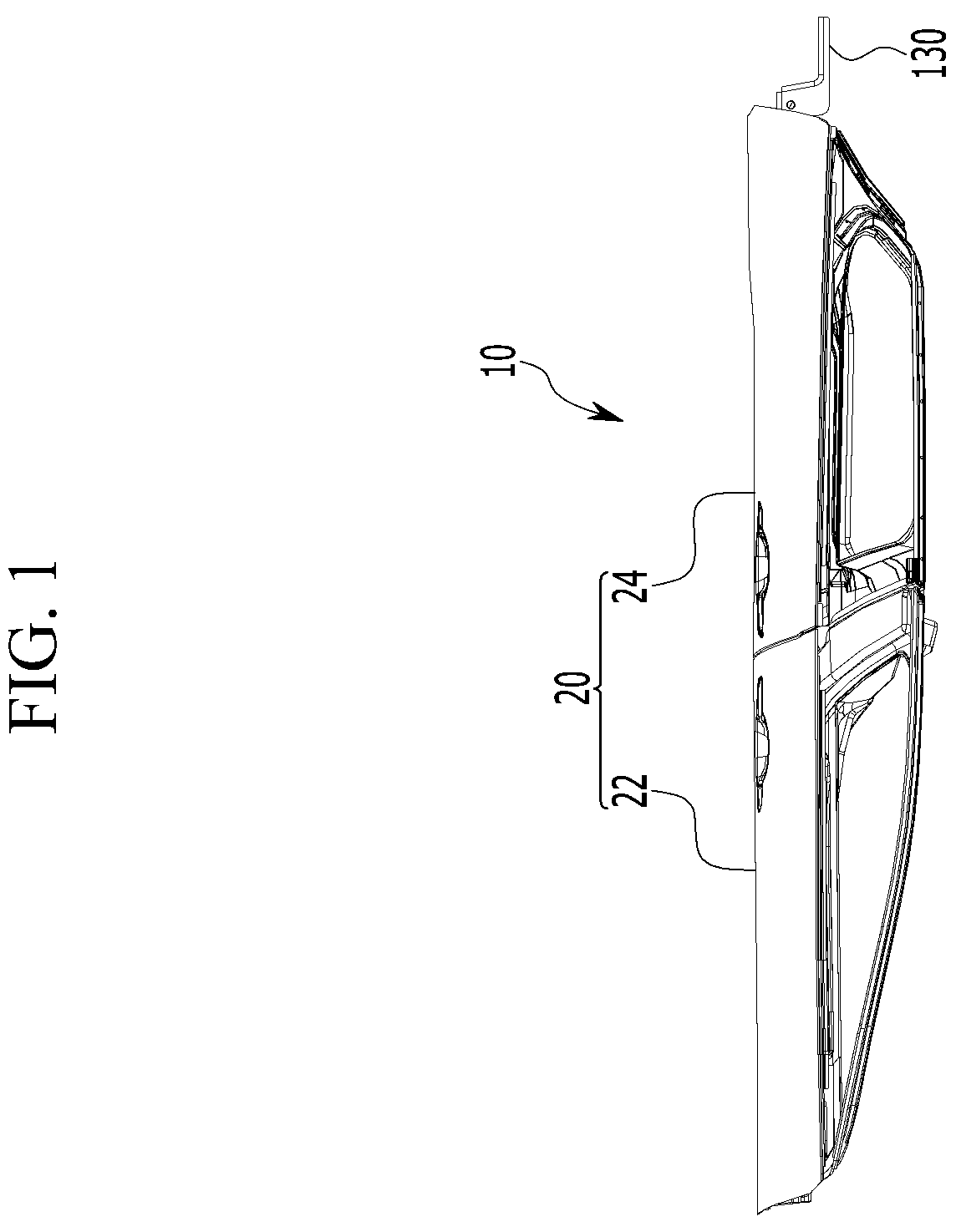 Patent US12139947 — Door connection structure — Figure 1