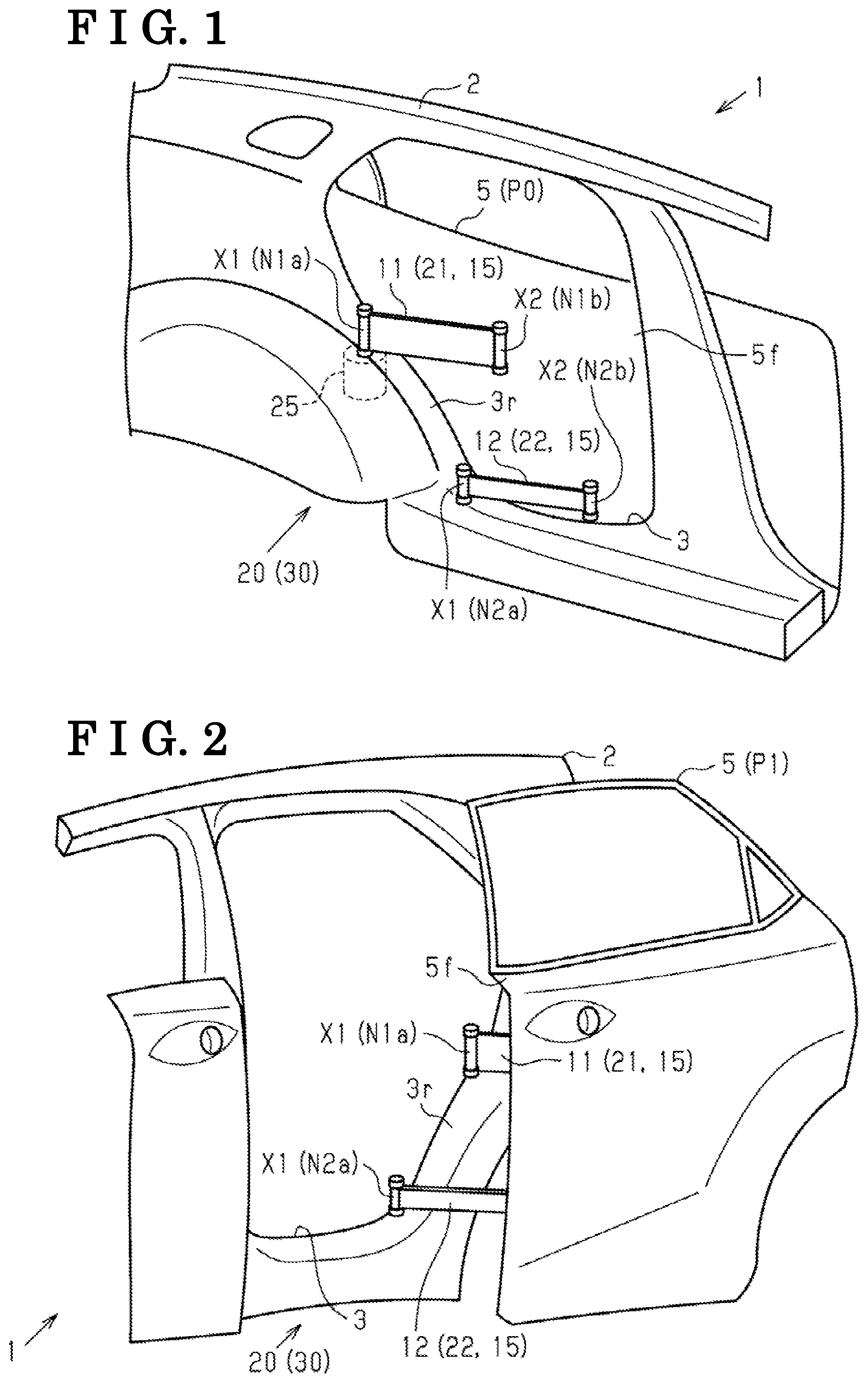 Patent US12139956 — Vehicular door device — Figure 1