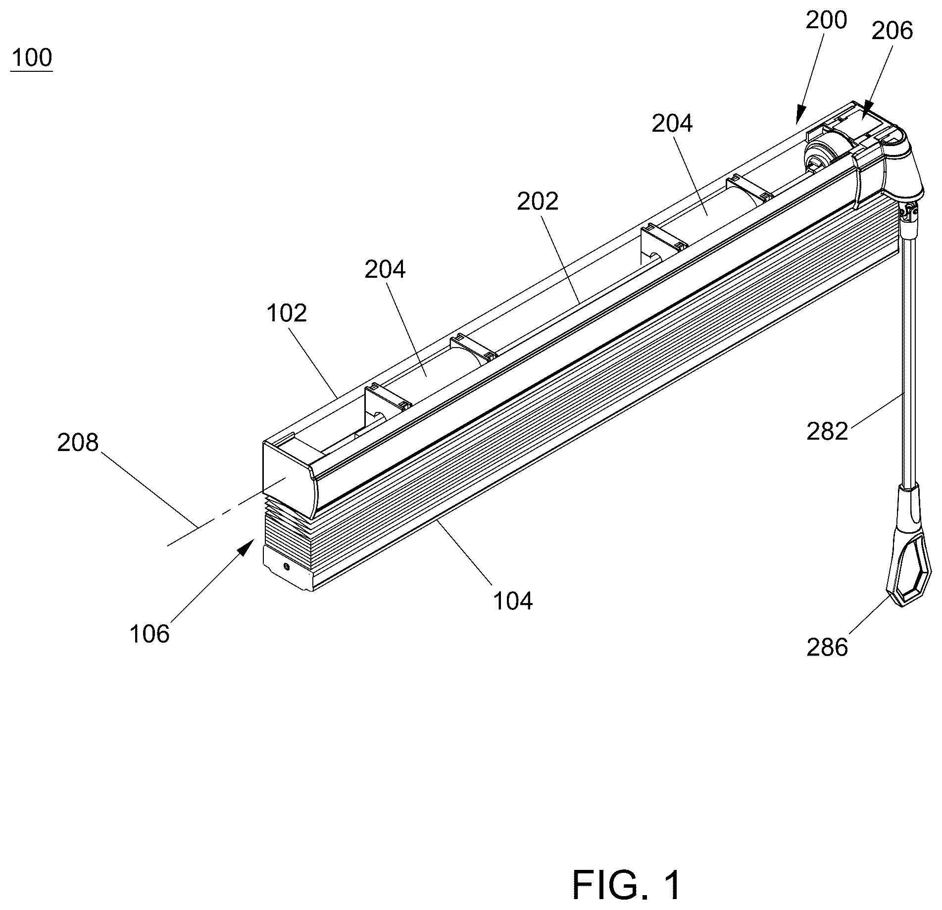 Patent US12139966 — Window shade and actuating system thereof — Figure 1