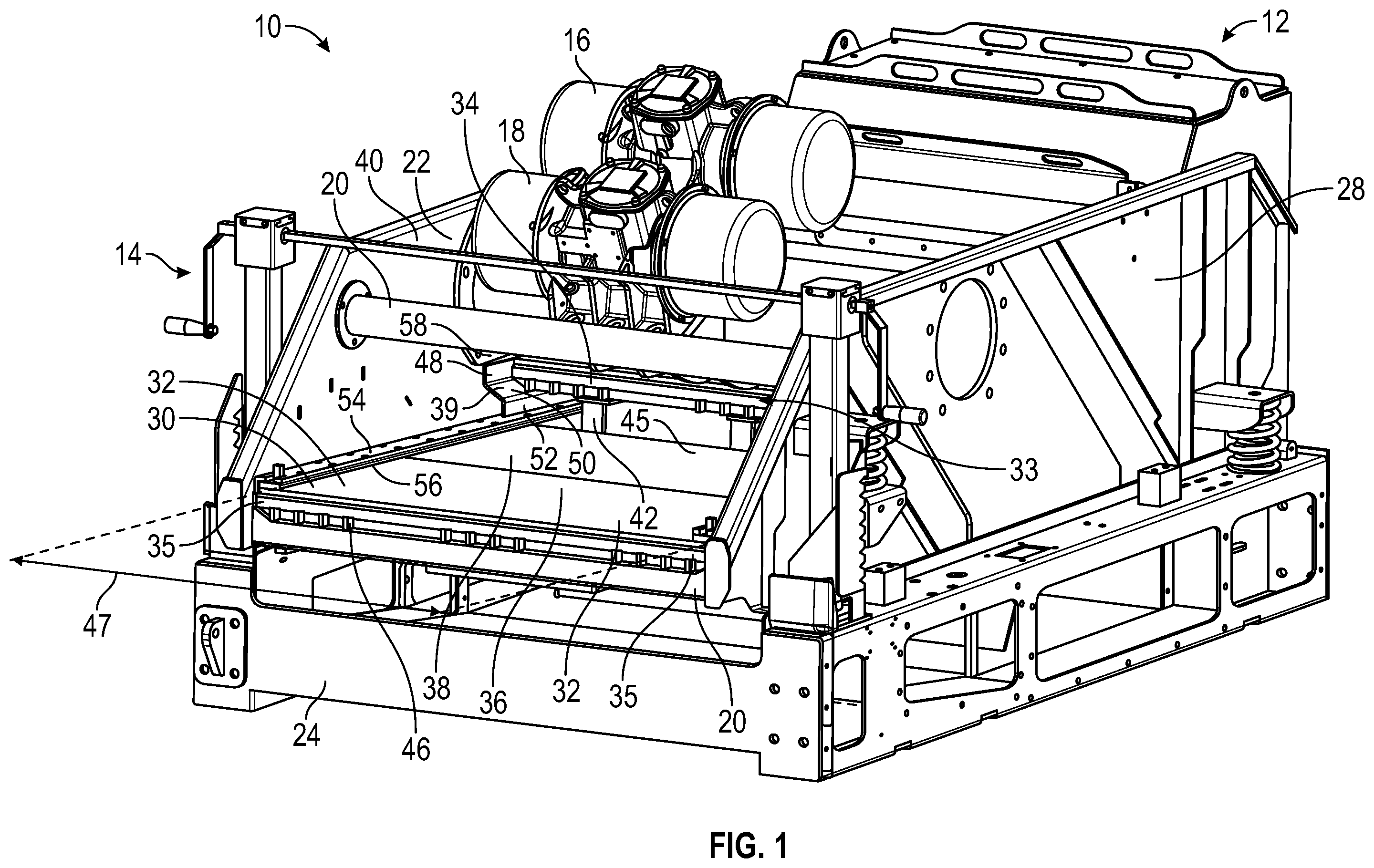 Patent US12139980 — Deck assemblies for vibratory separators — Figure 1