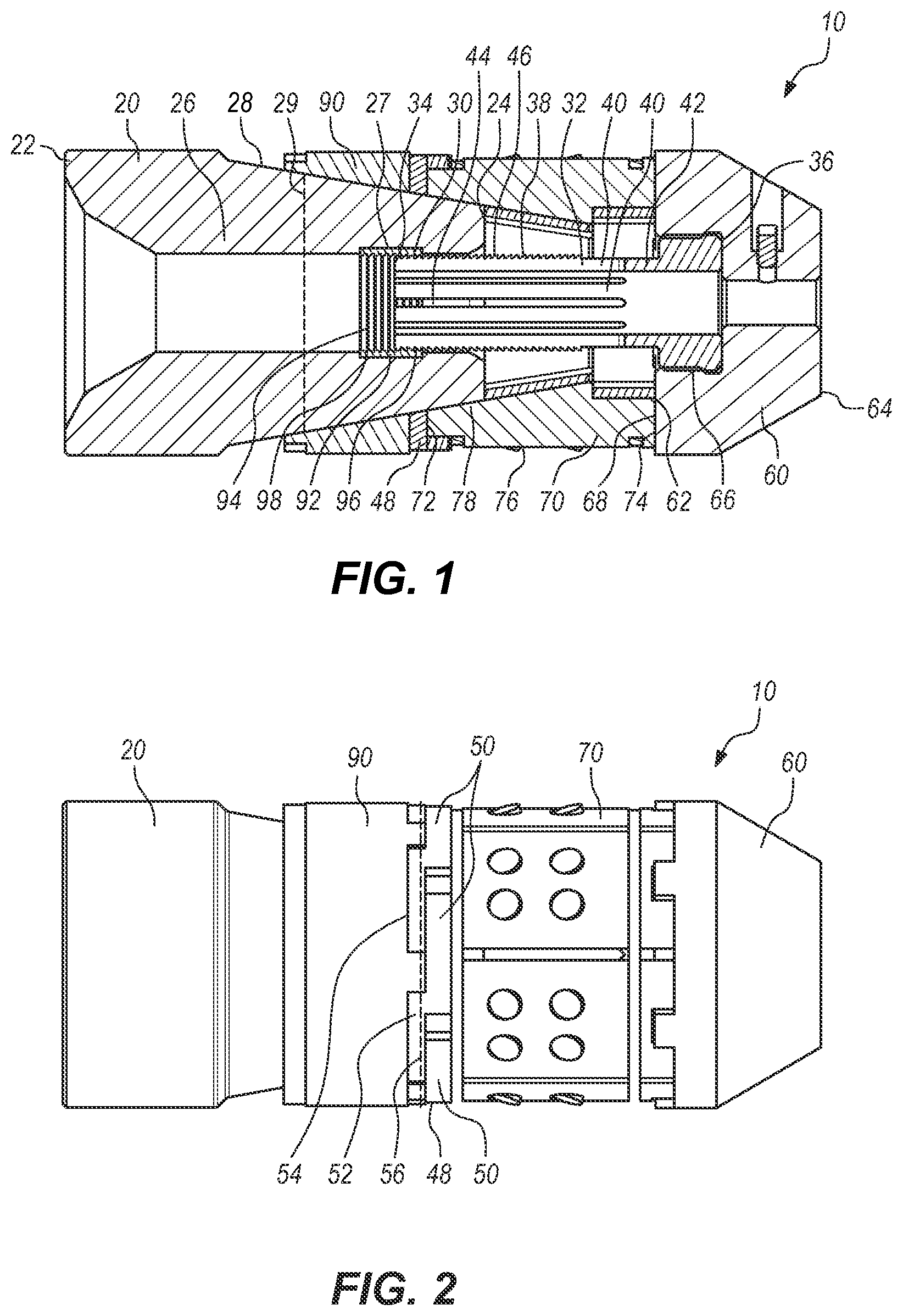 Patent US12139994 — Frac plug device with an anchor mandrel assembly for a locked set configuration — Figure 1