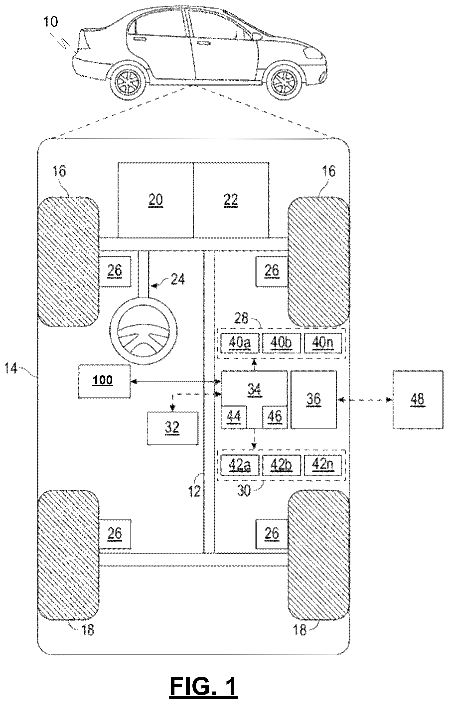Patent US12142059 — System and method for dynamic dimensioning of vehicle and trailer from shadow profiling — Figure 1