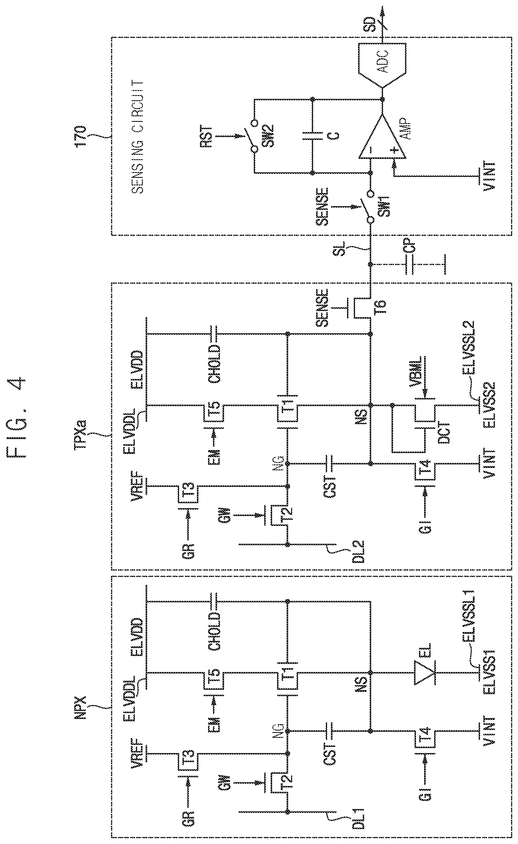 Patent US12142174 Figure 3 – Display device including a test pixel