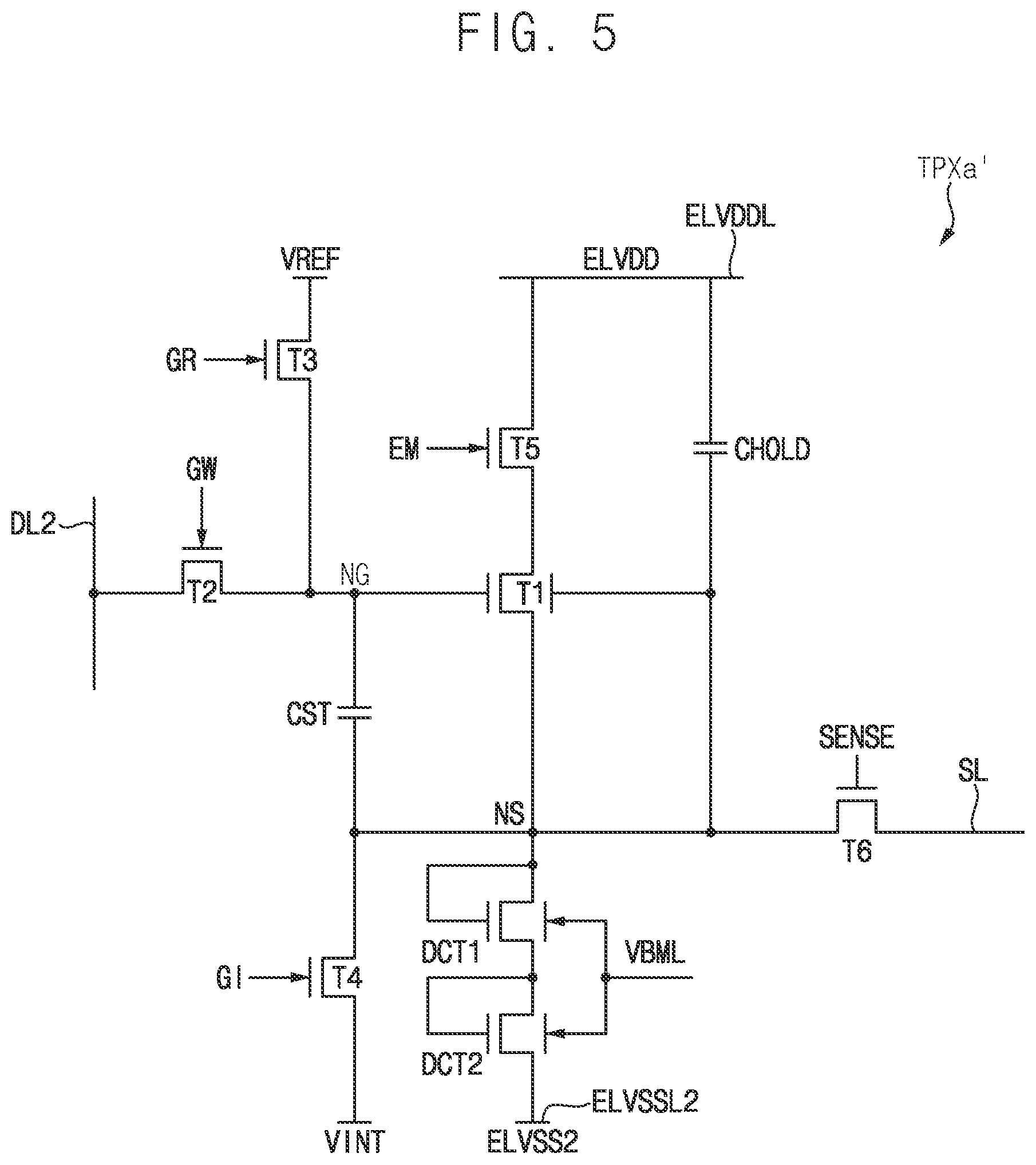 Patent US12142174 Figure 4 – Display device including a test pixel