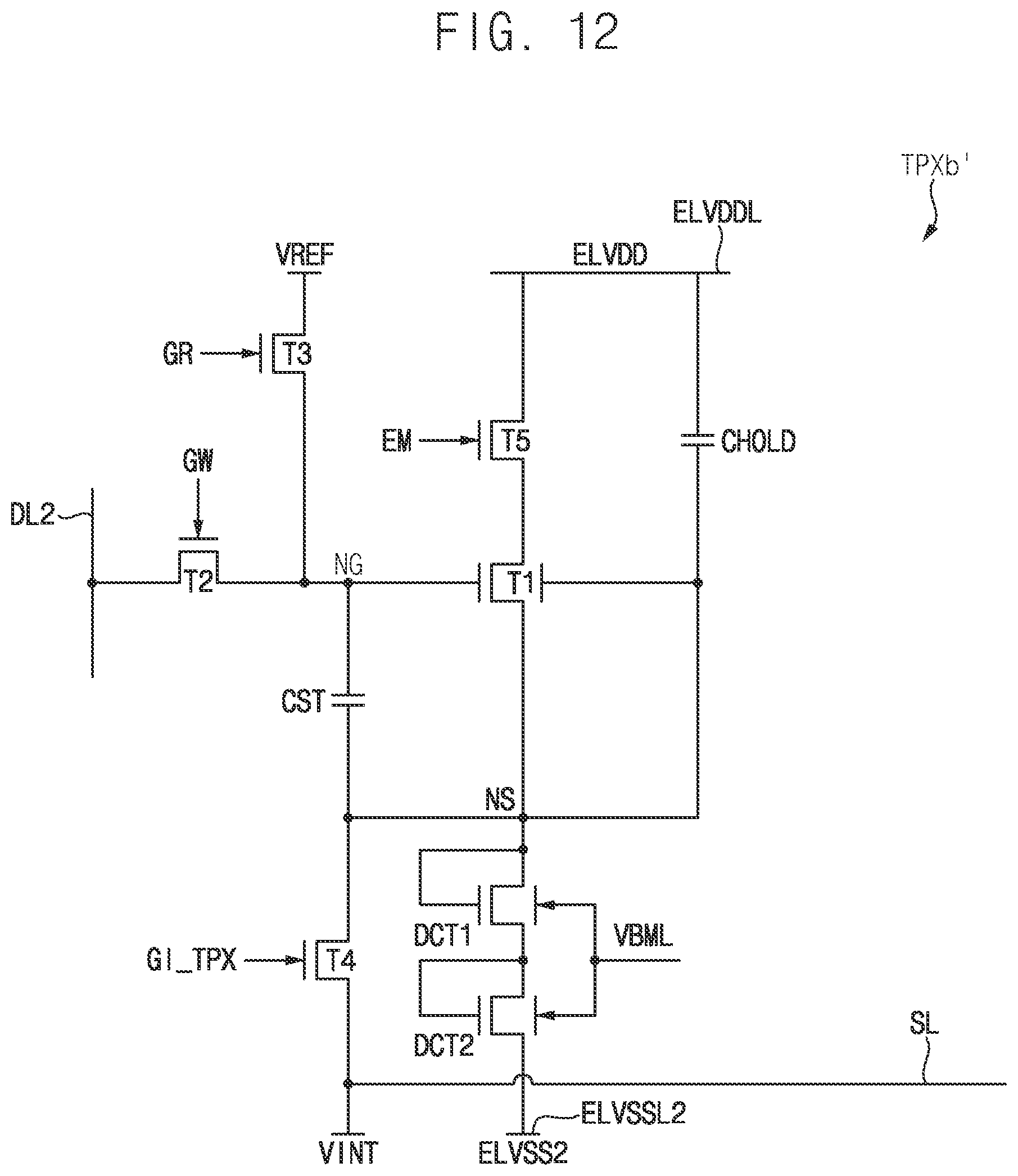 Patent US12142174 Figure 11 – Display device including a test pixel