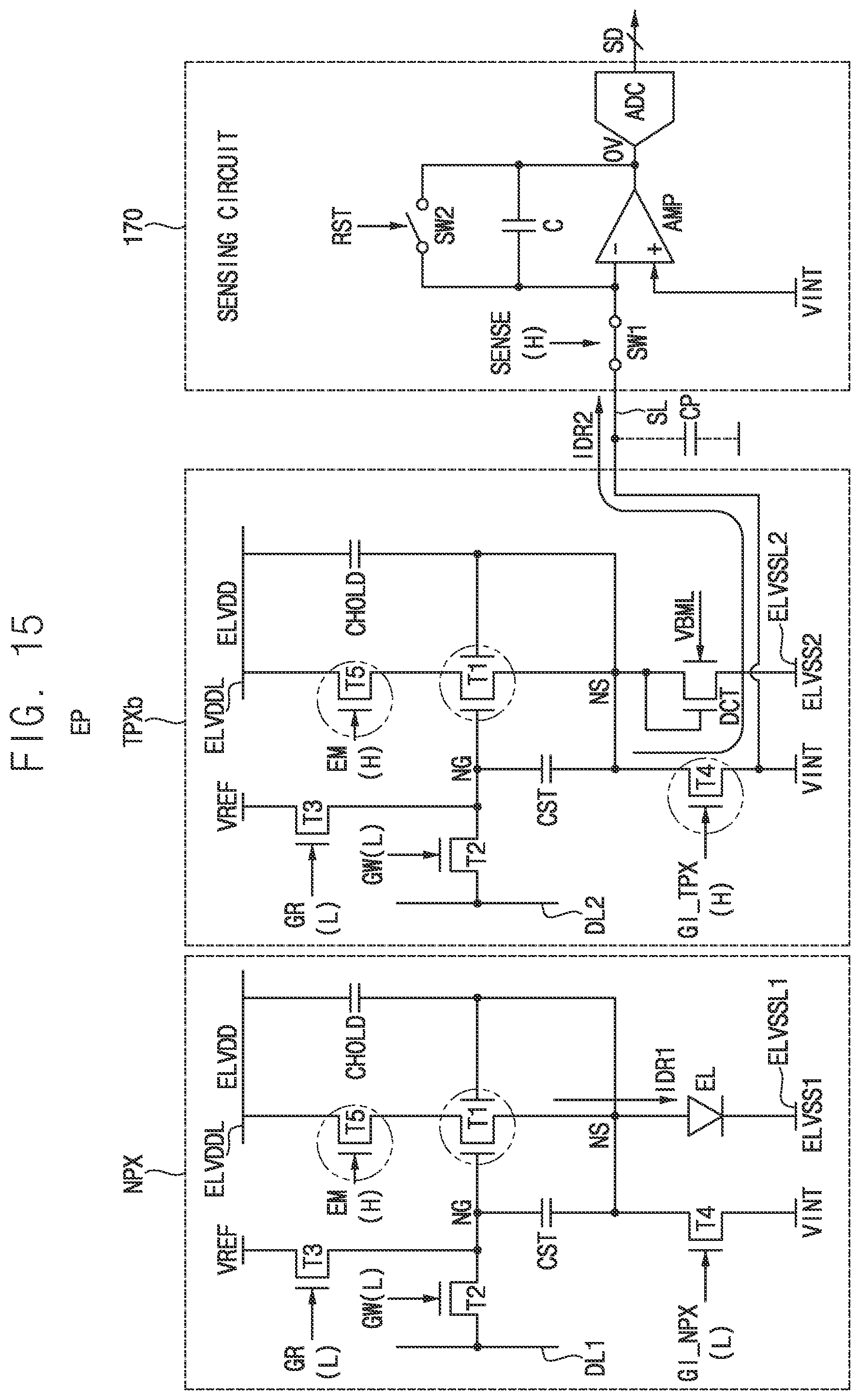 Patent US12142174 Figure 14 – Display device including a test pixel