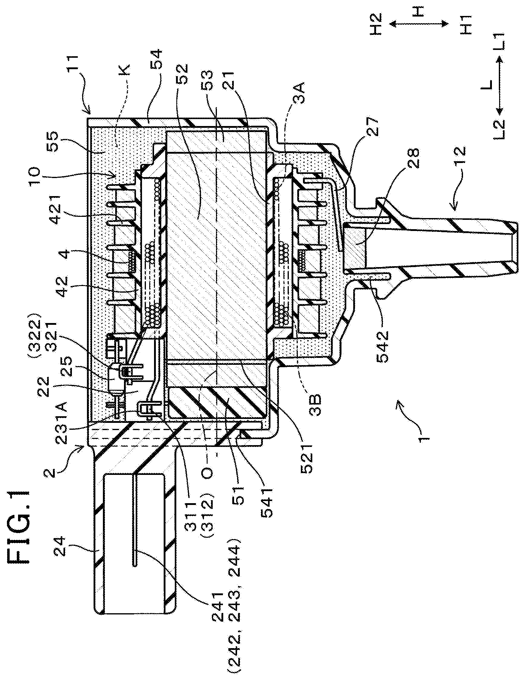 Patent US12142417 — Ignition coil for internal combustion engine — Figure 1