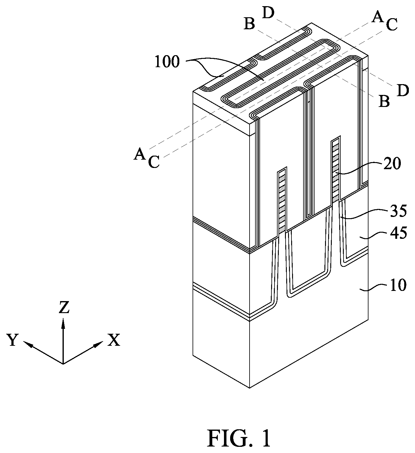 Patent US12142529 — Semiconductor device including a gate-all-around field effect transistor — Figure 1