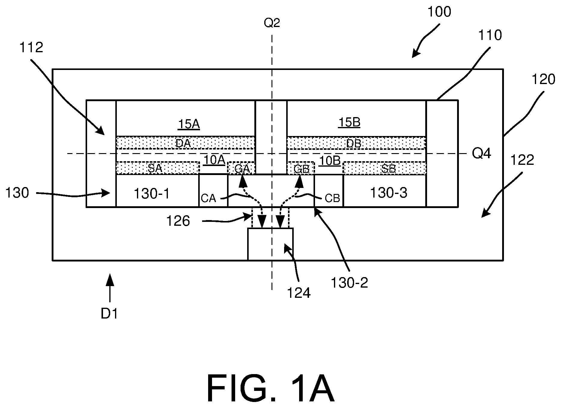 Patent US12142551 — Package including multiple semiconductor devices — Figure 1