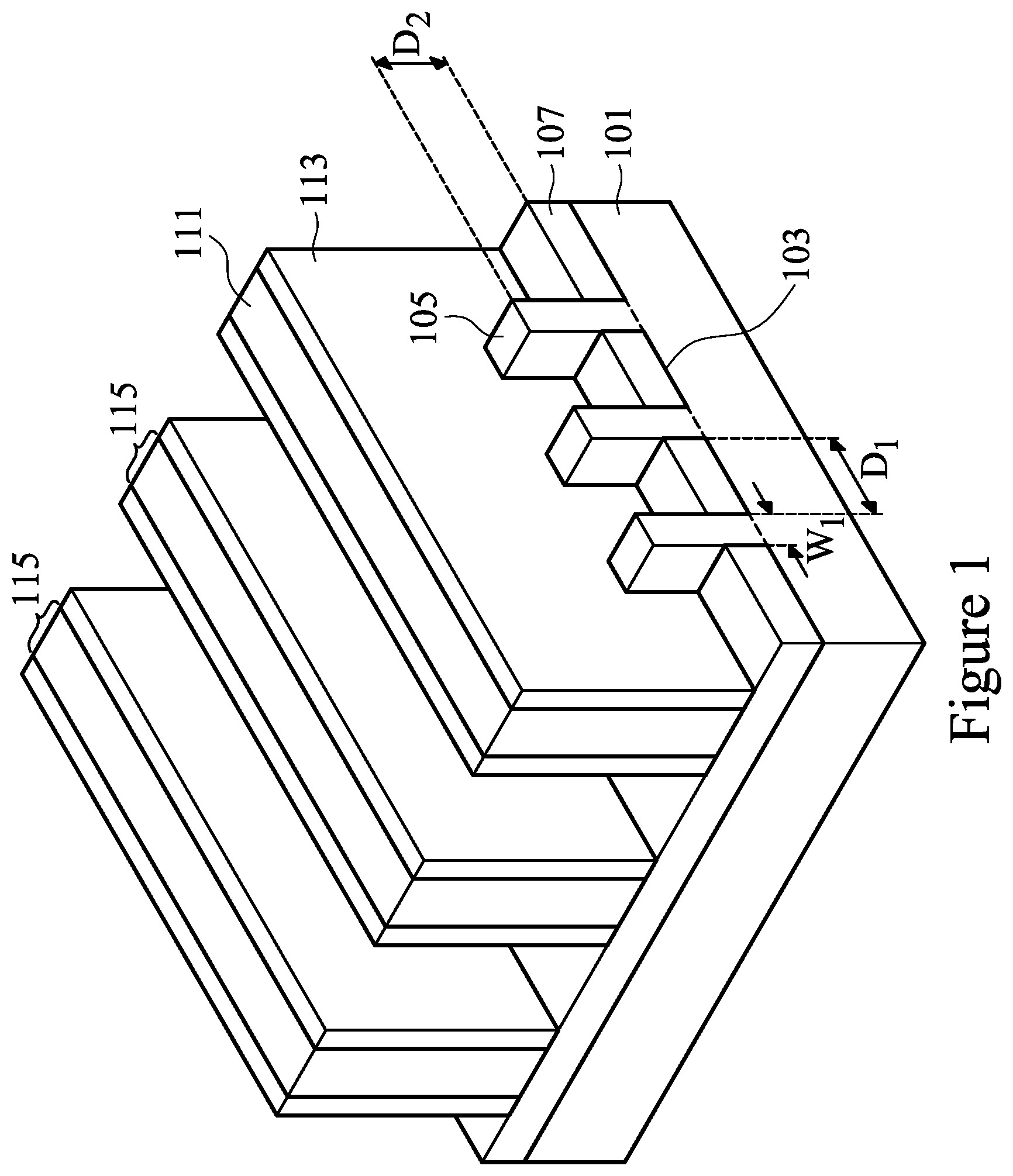 Patent US12142681 — Semiconductor device having a shaped epitaxial region with shaping section — Figure 1