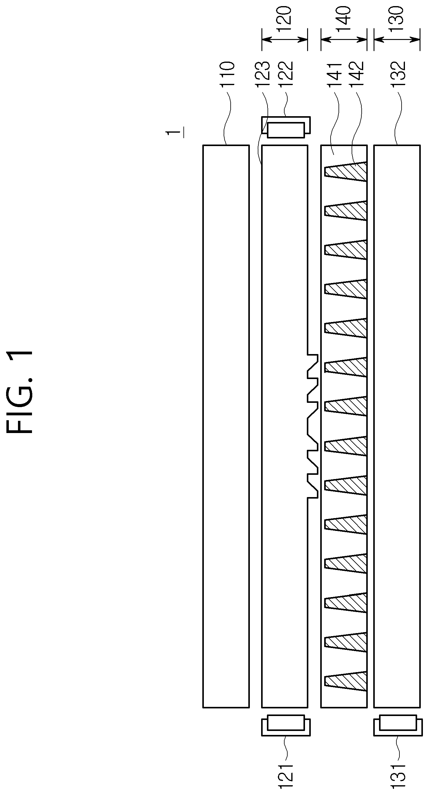 Patent US12147070 — Display backlight unit with edgelit light guide having protruding pattern on bottom surface — Figure 1