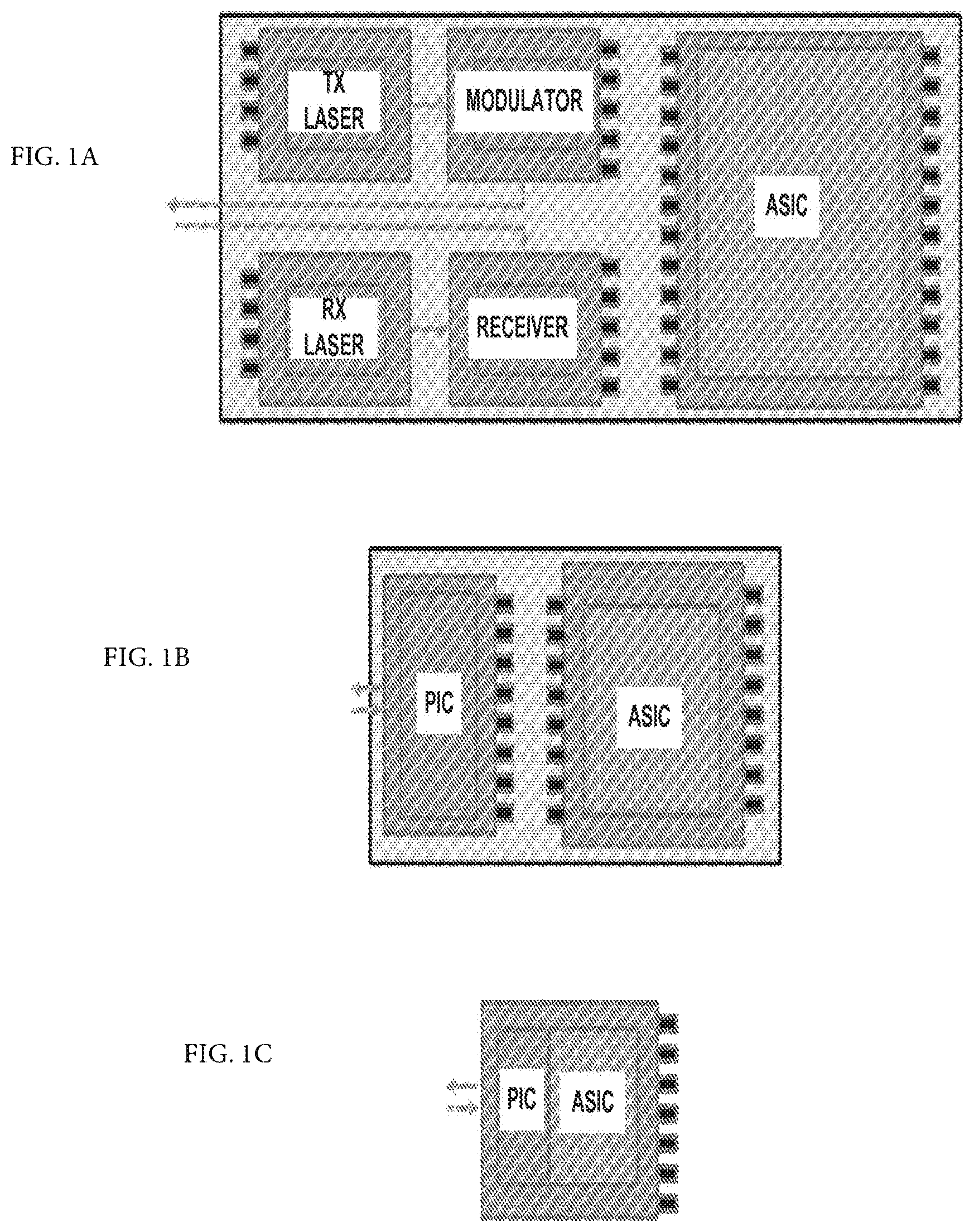 Patent US12147073 — Co-packaging photonic integrated circuits and application specific integrated circuits — Figure 1