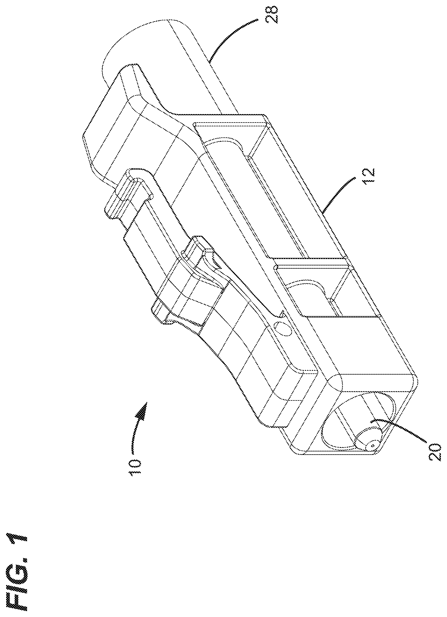 Patent US12147080 — Fiber optic connector with rear cap — Figure 1