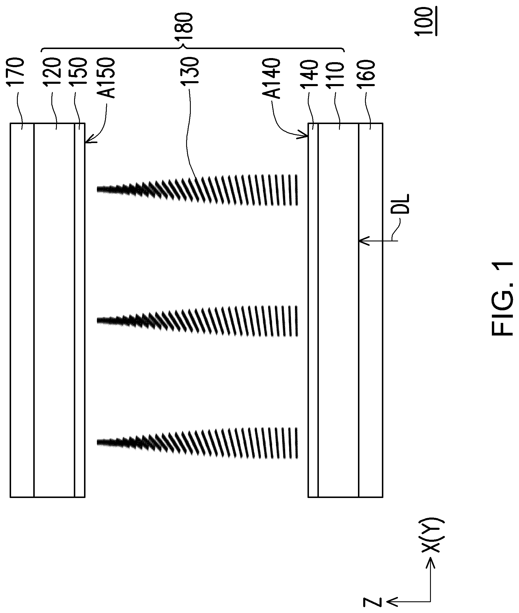 Patent US12147099 — Electronic device comprising a viewing angle control structure having a phase adjustment structure between a second alignment layer and a second substrate — Figure 1