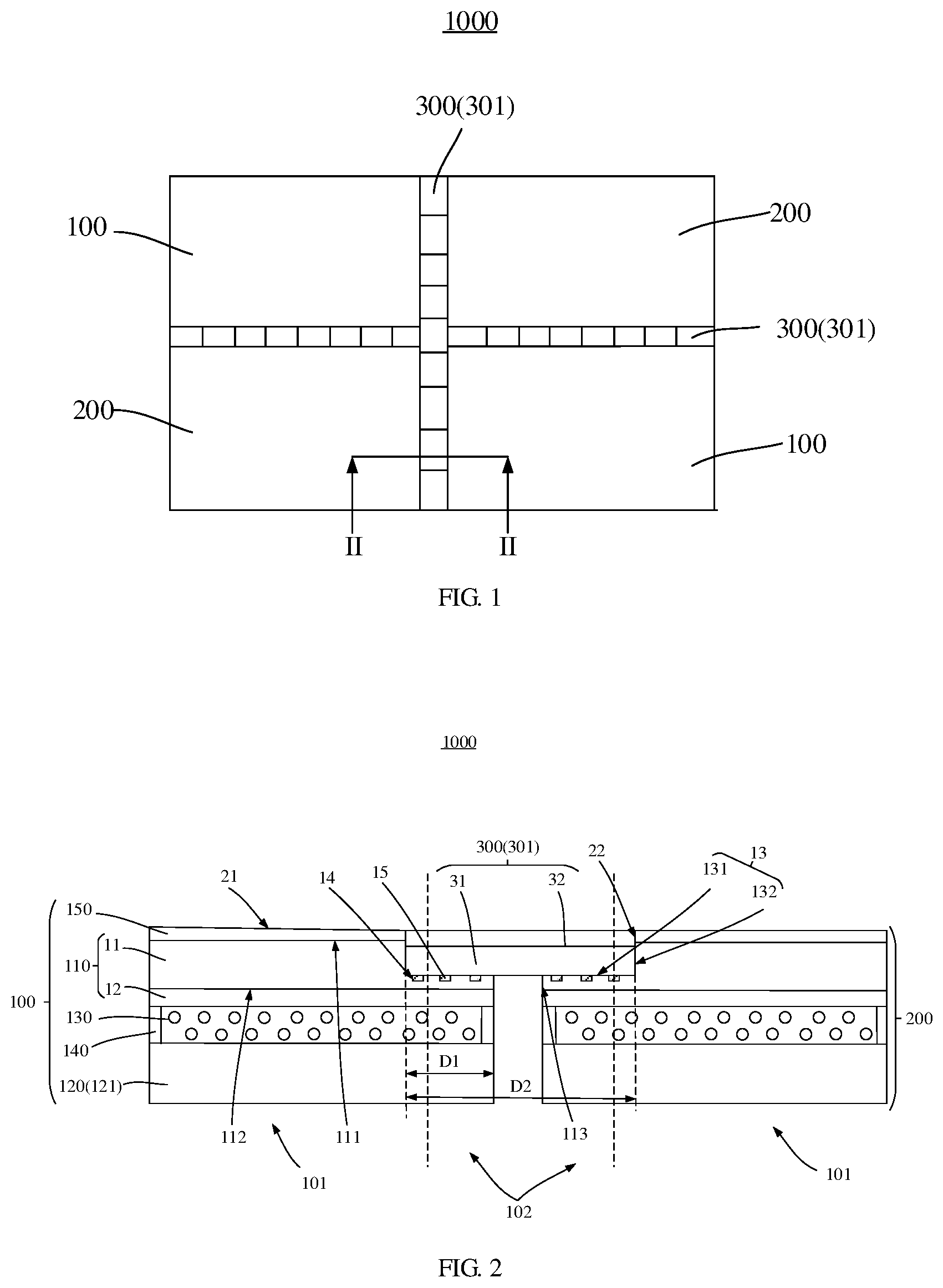 Patent US12147107 — Splicing display panel and preparation method thereof — Figure 1