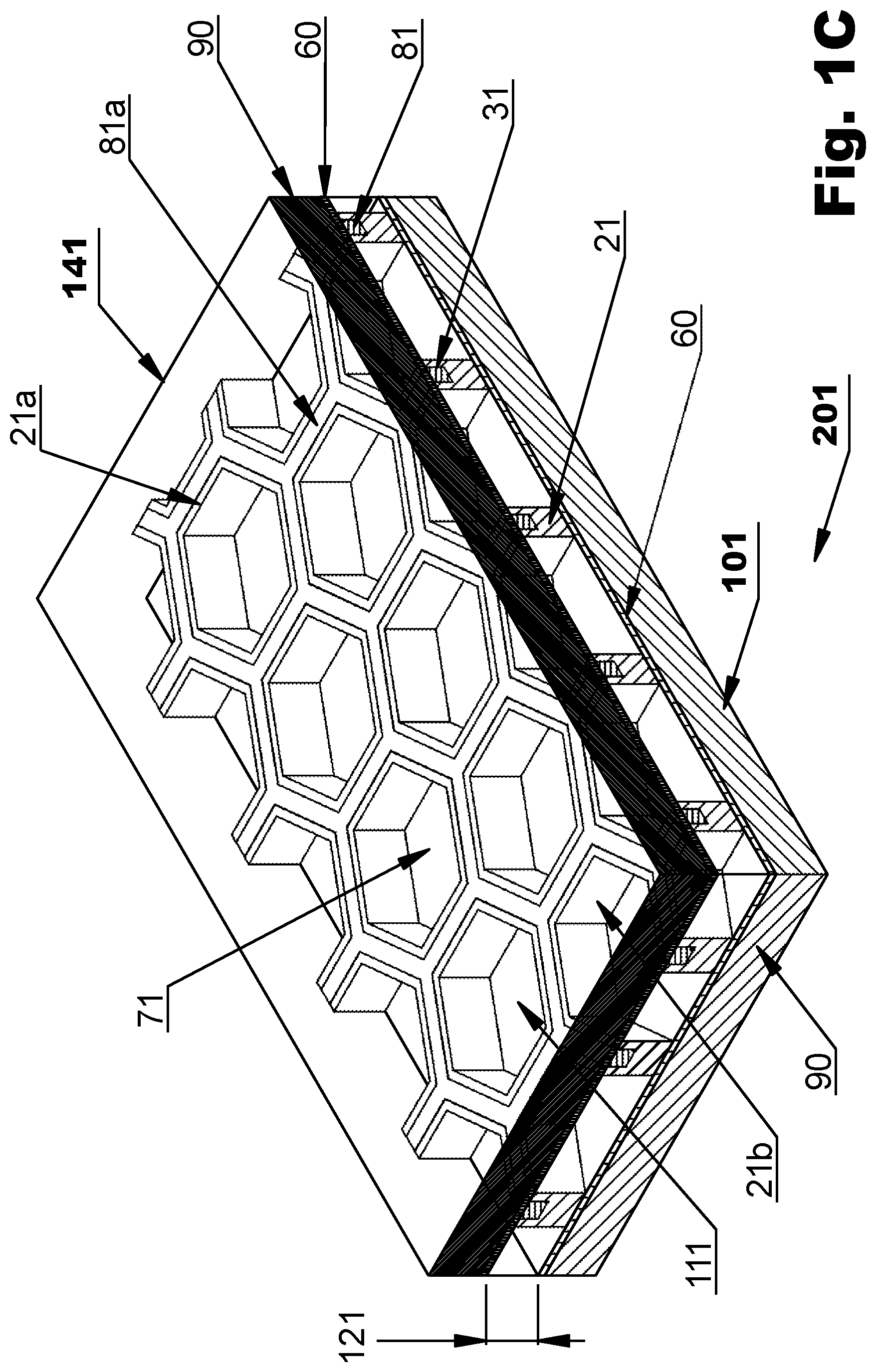 Patent US12147108 Figure 3 – Method of making a switchable light modulator by embossing a polymer film to create a polymer wall structure surrounding each of a plurality of cavities