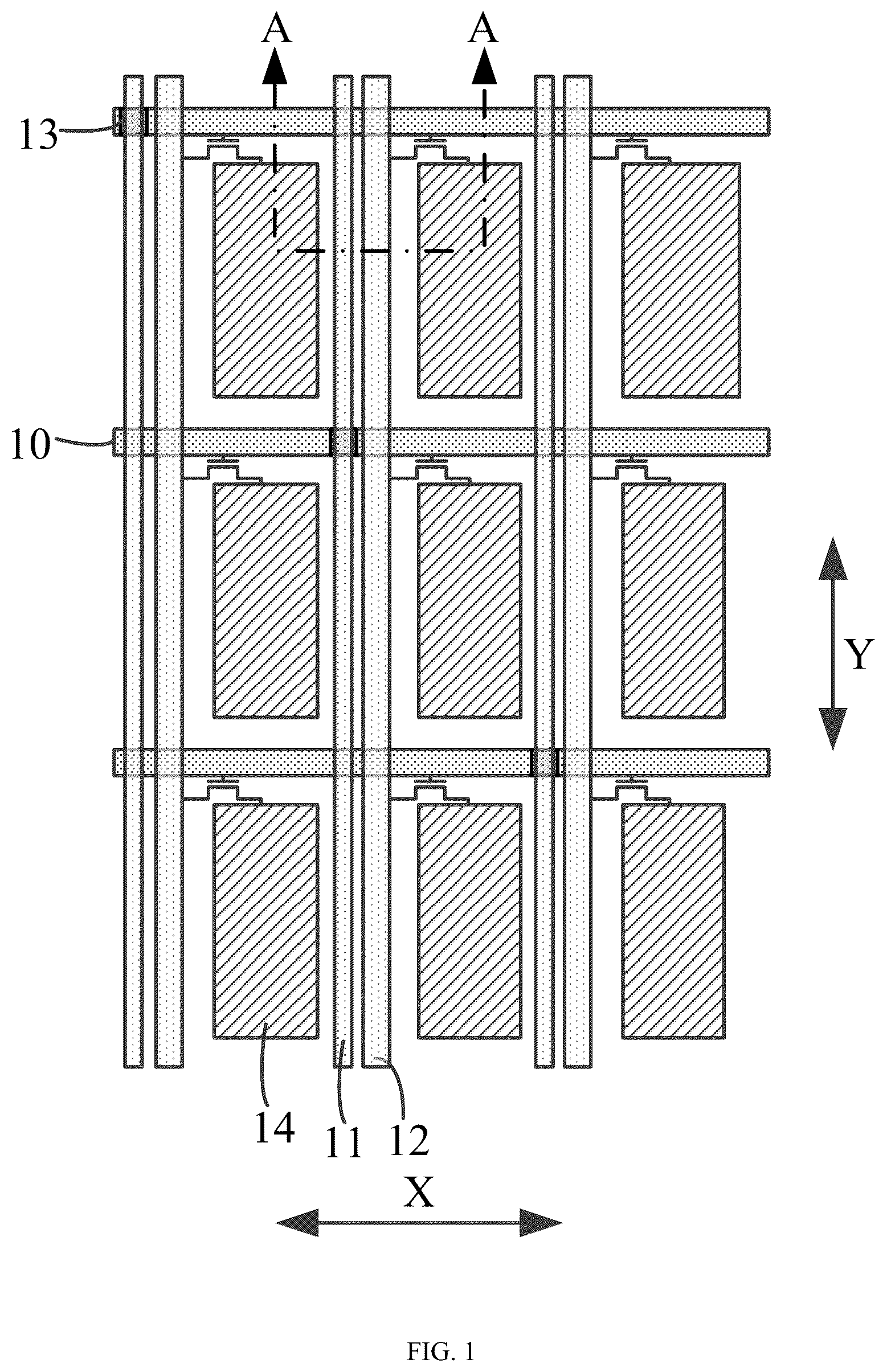 Patent US12147137 — Array substrate and display panel — Figure 1
