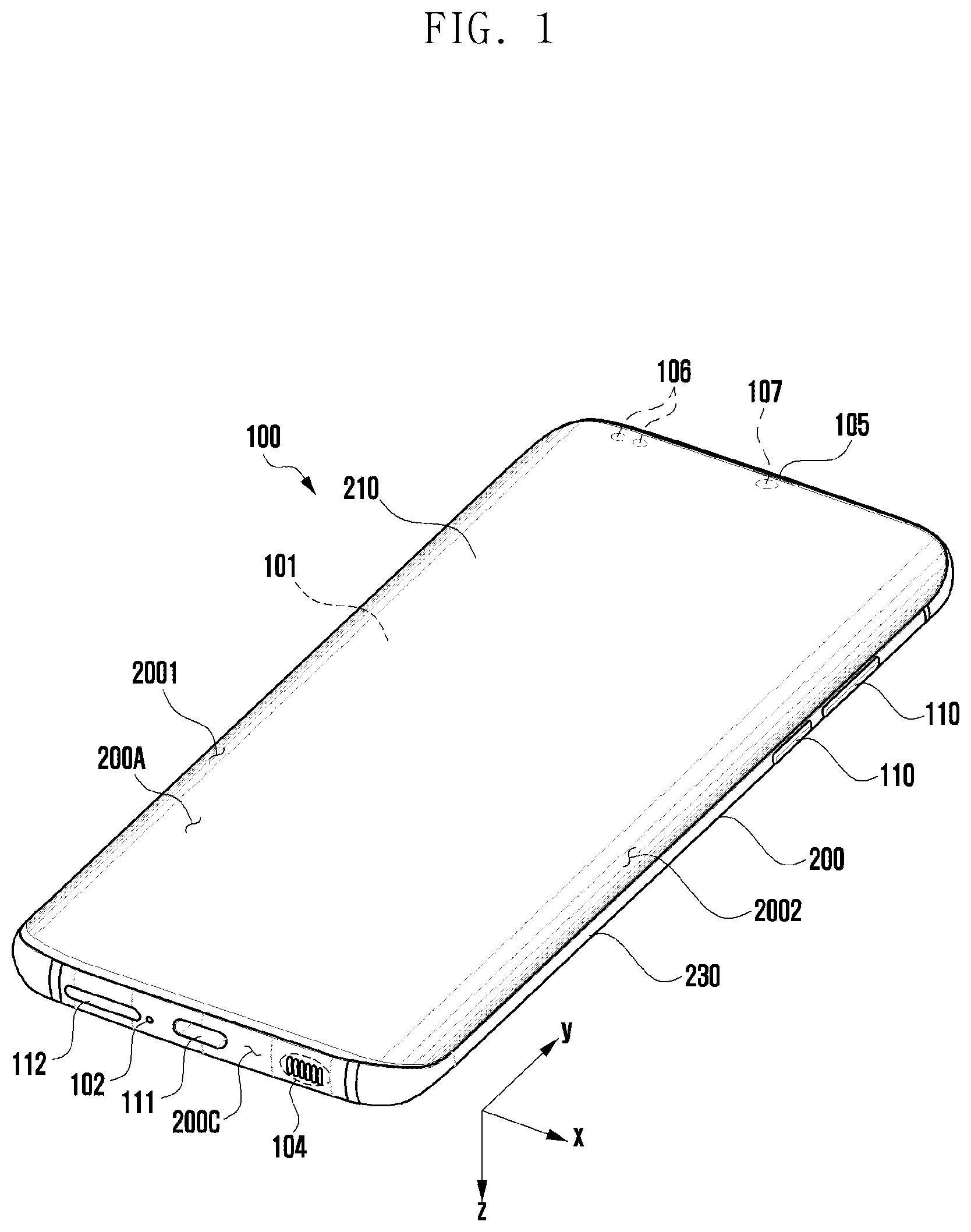 Patent US12147151 — Camera bracket and electronic device including same — Figure 1