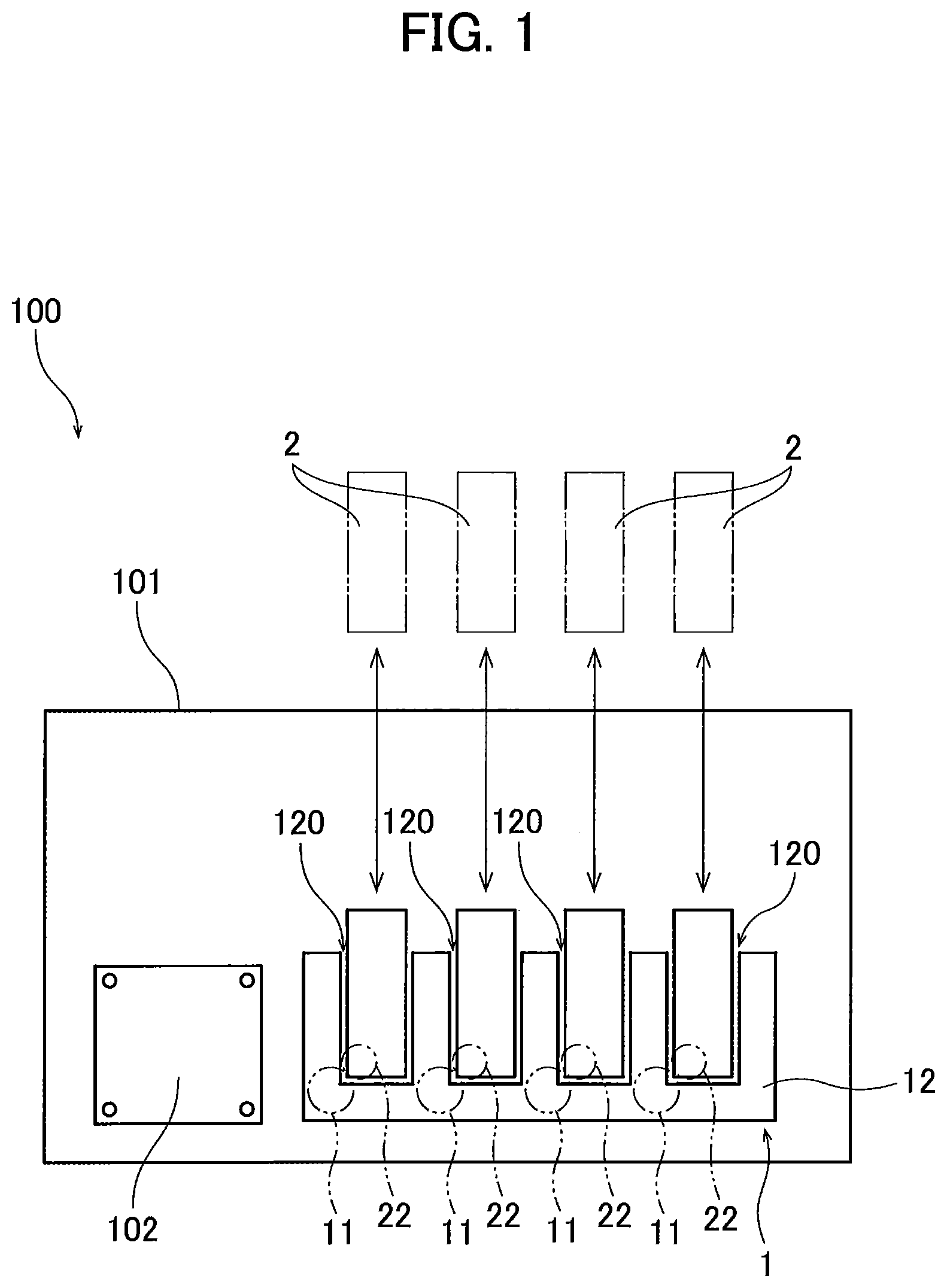 Patent US12147171 — Developing cartridge including casing and first and second agitators for agitating toner accommodated in casing — Figure 1