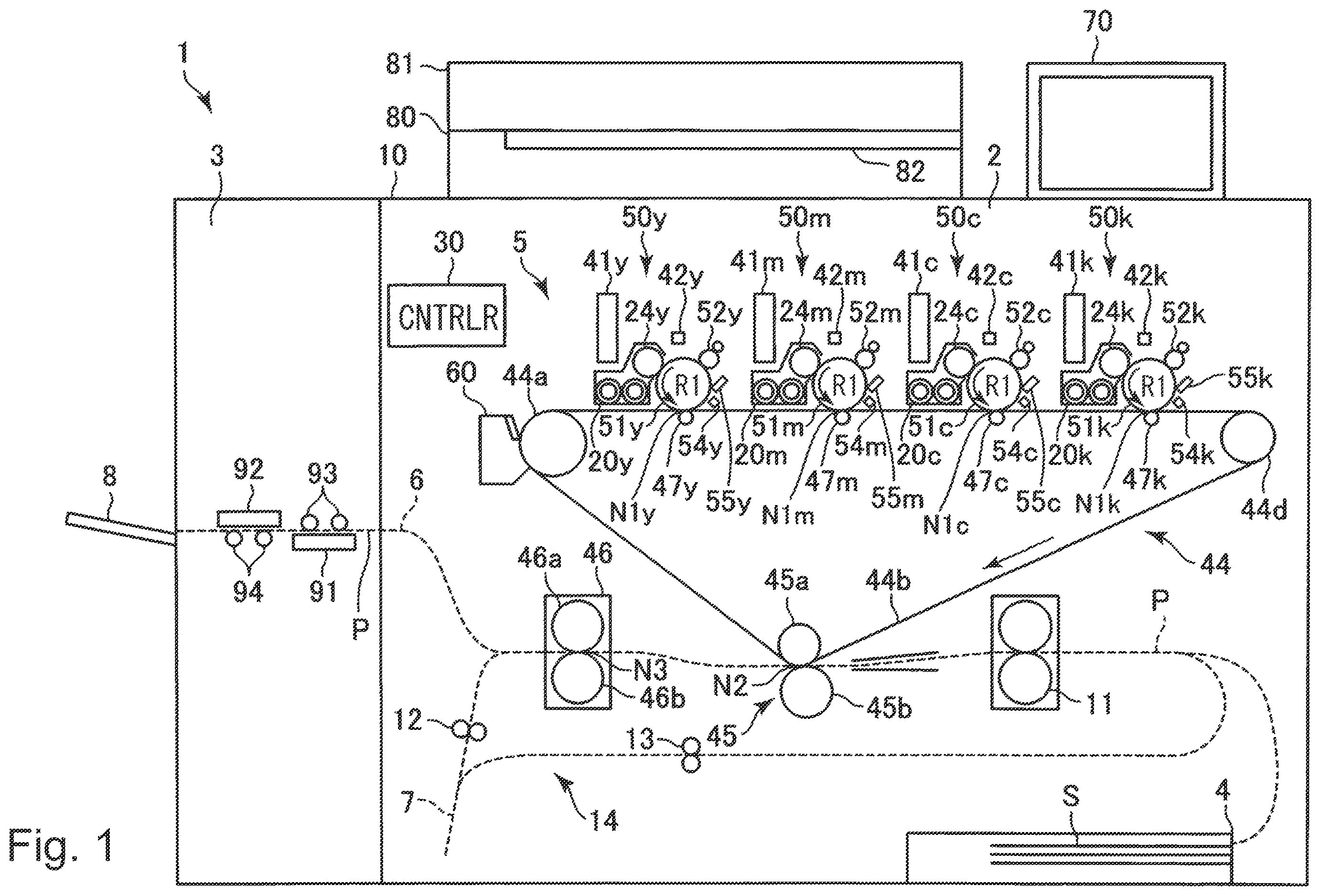 Patent US12147175 — Image forming apparatus operable in plural settting modes — Figure 1